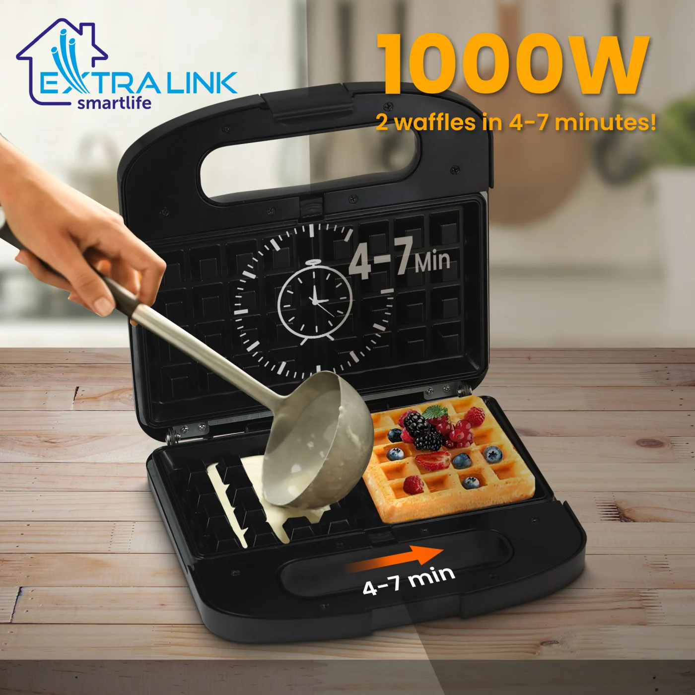 EXTRALINK GRILL SANDWICH & WAFFLE MAKER SJ-37A
