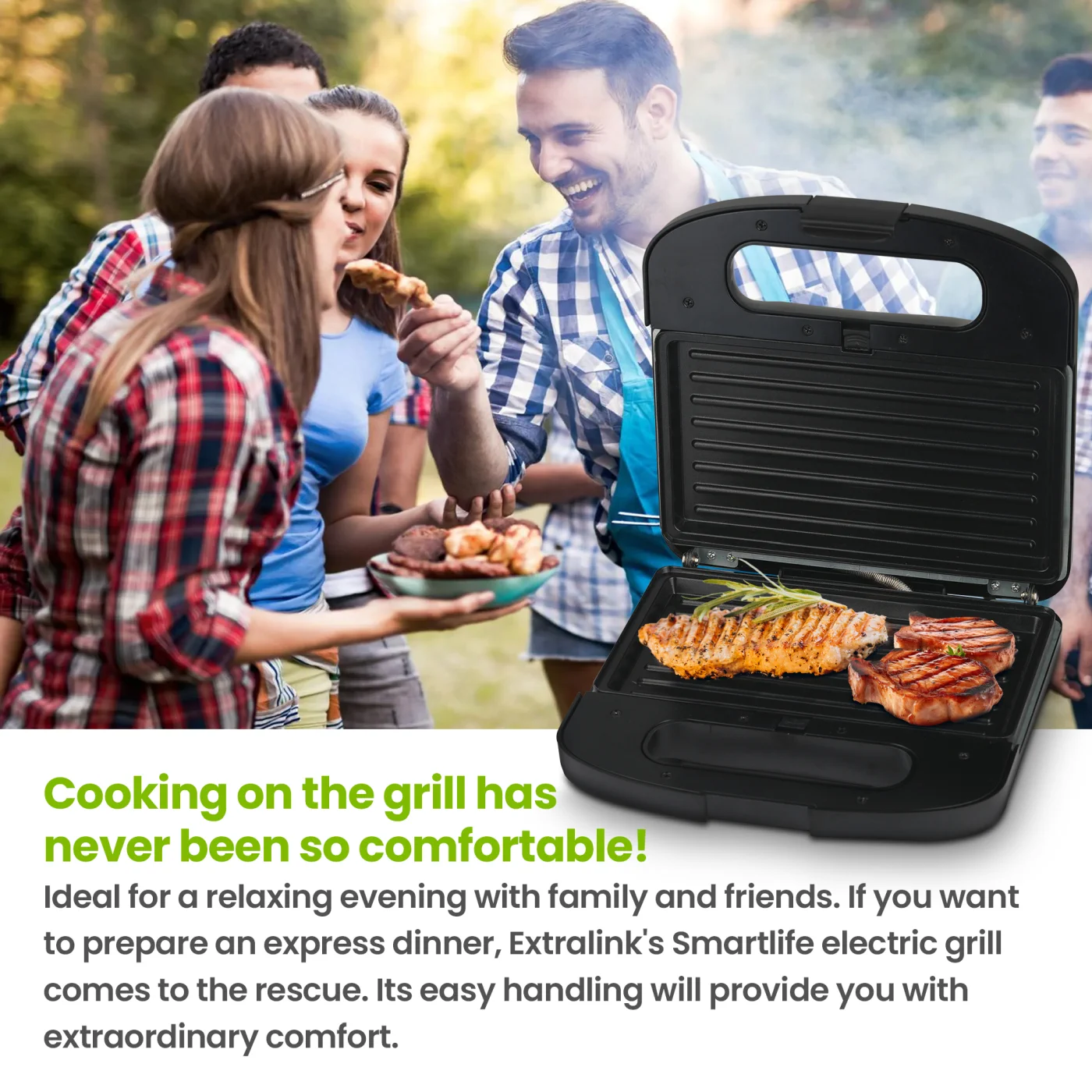 EXTRALINK GRILL SANDWICH & WAFFLE MAKER SJ-37A