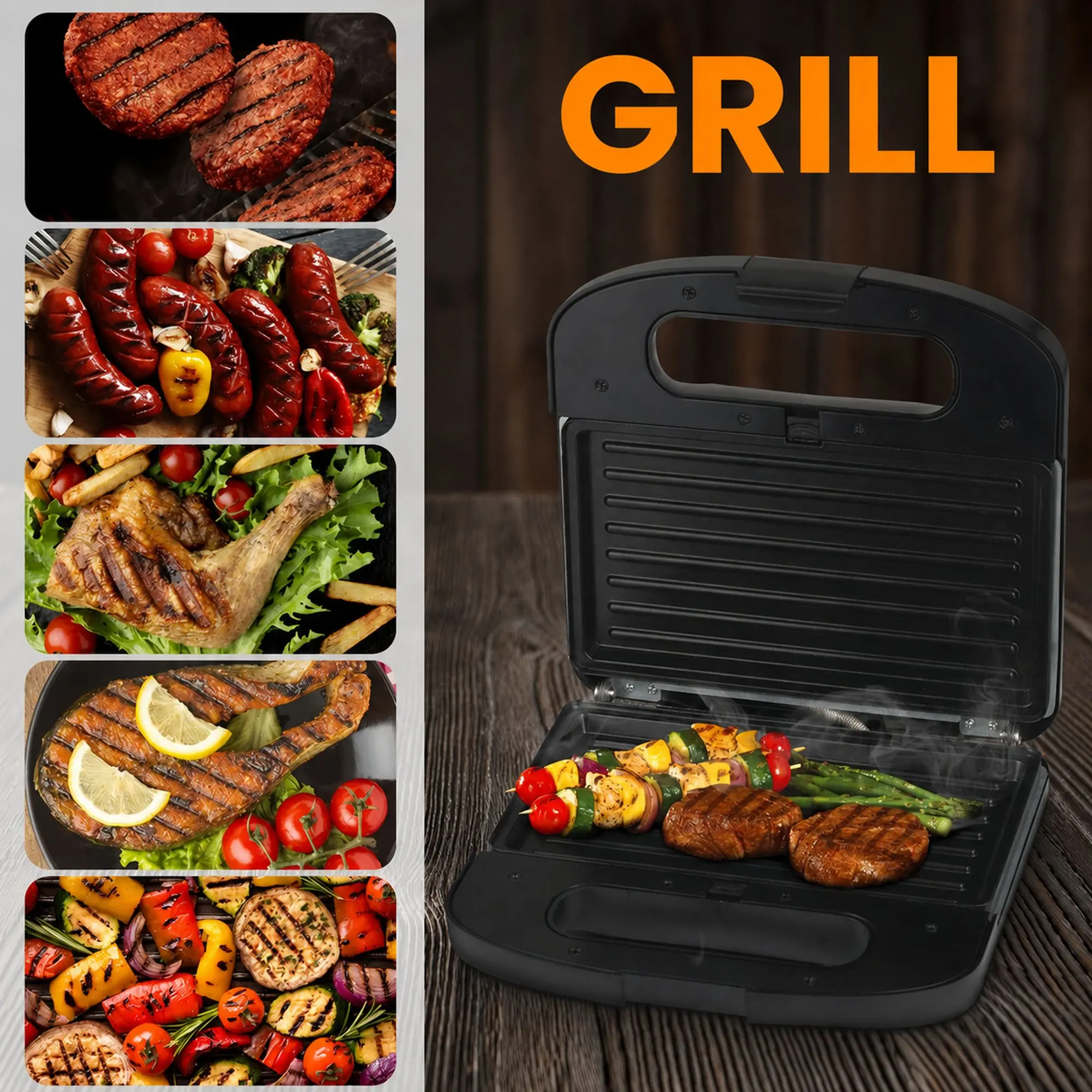 EXTRALINK GRILL SANDWICH & WAFFLE MAKER SJ-37A