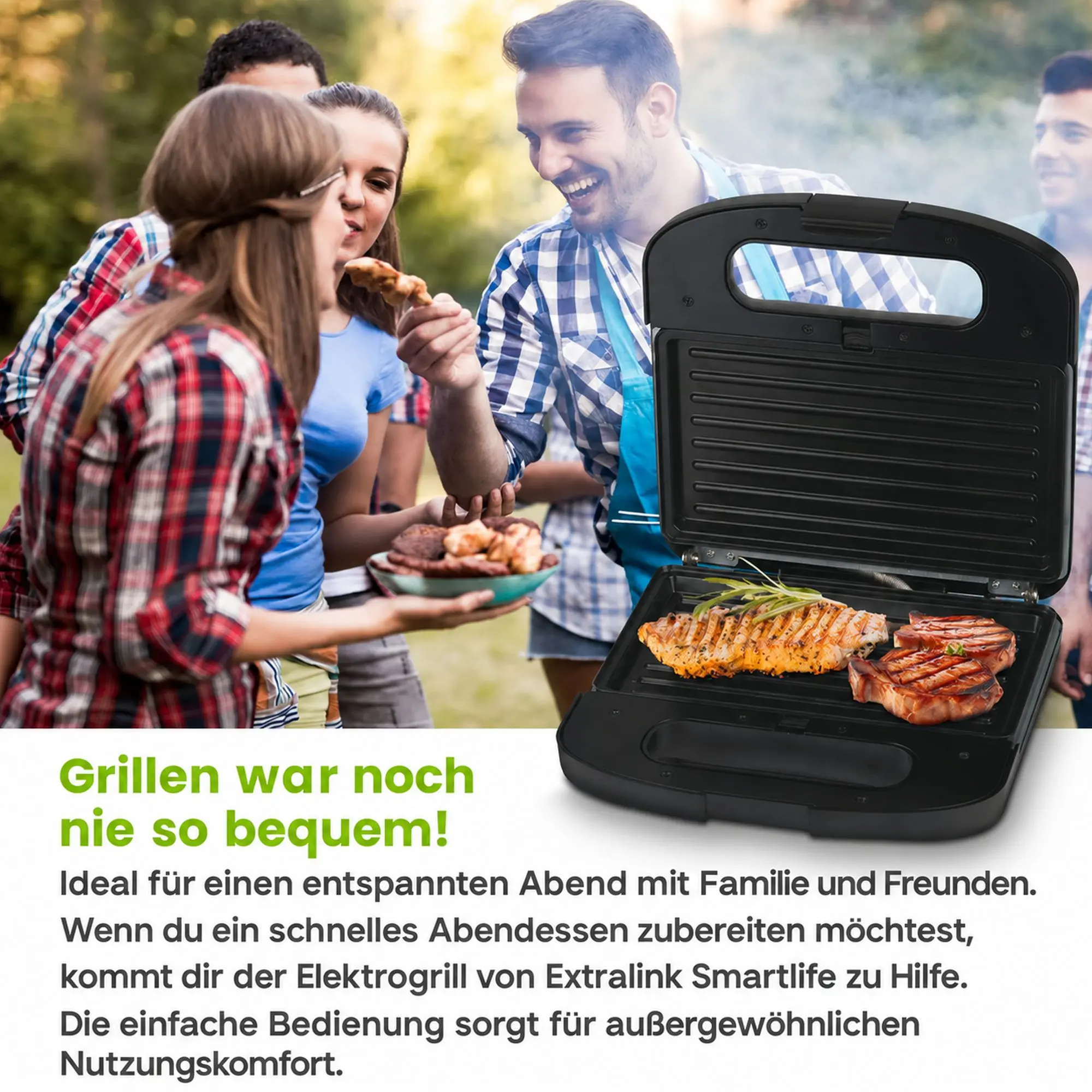 EXTRALINK GRILL SANDWICH & WAFFLE MAKER SJ-37A