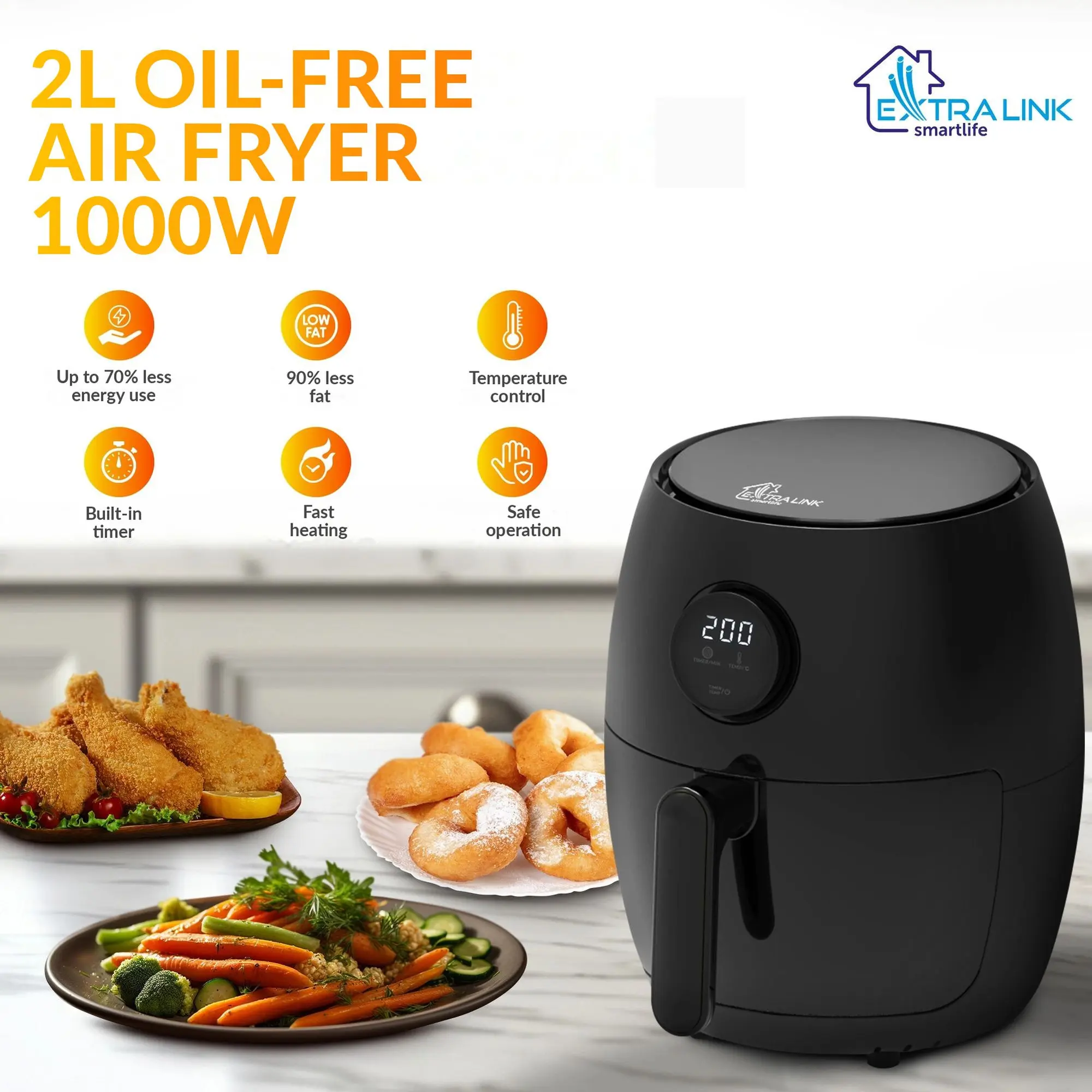 EXTRALINK HOME AIR FRYER 2L EU SJ-200