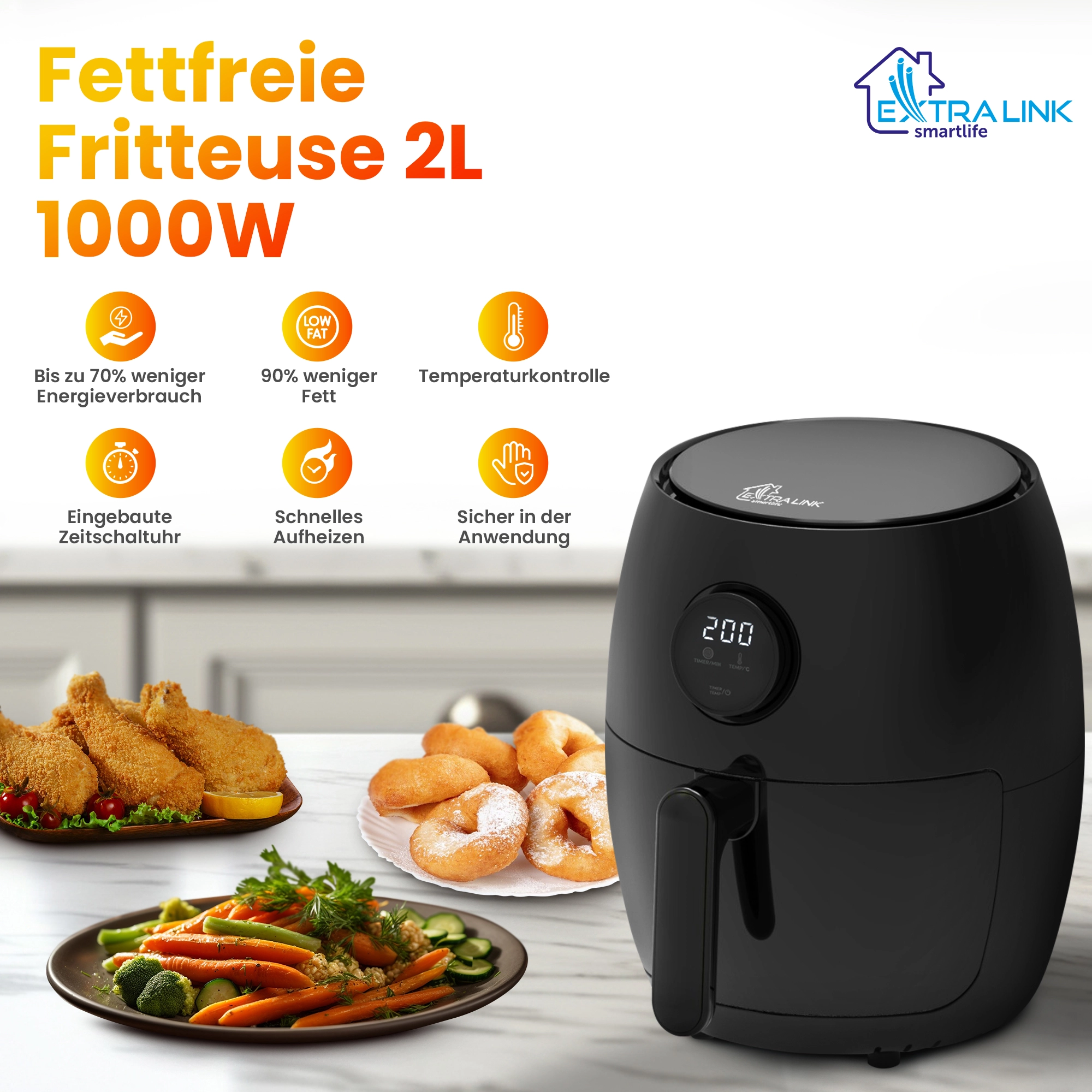 EXTRALINK HOME AIR FRYER 2L EU SJ-200