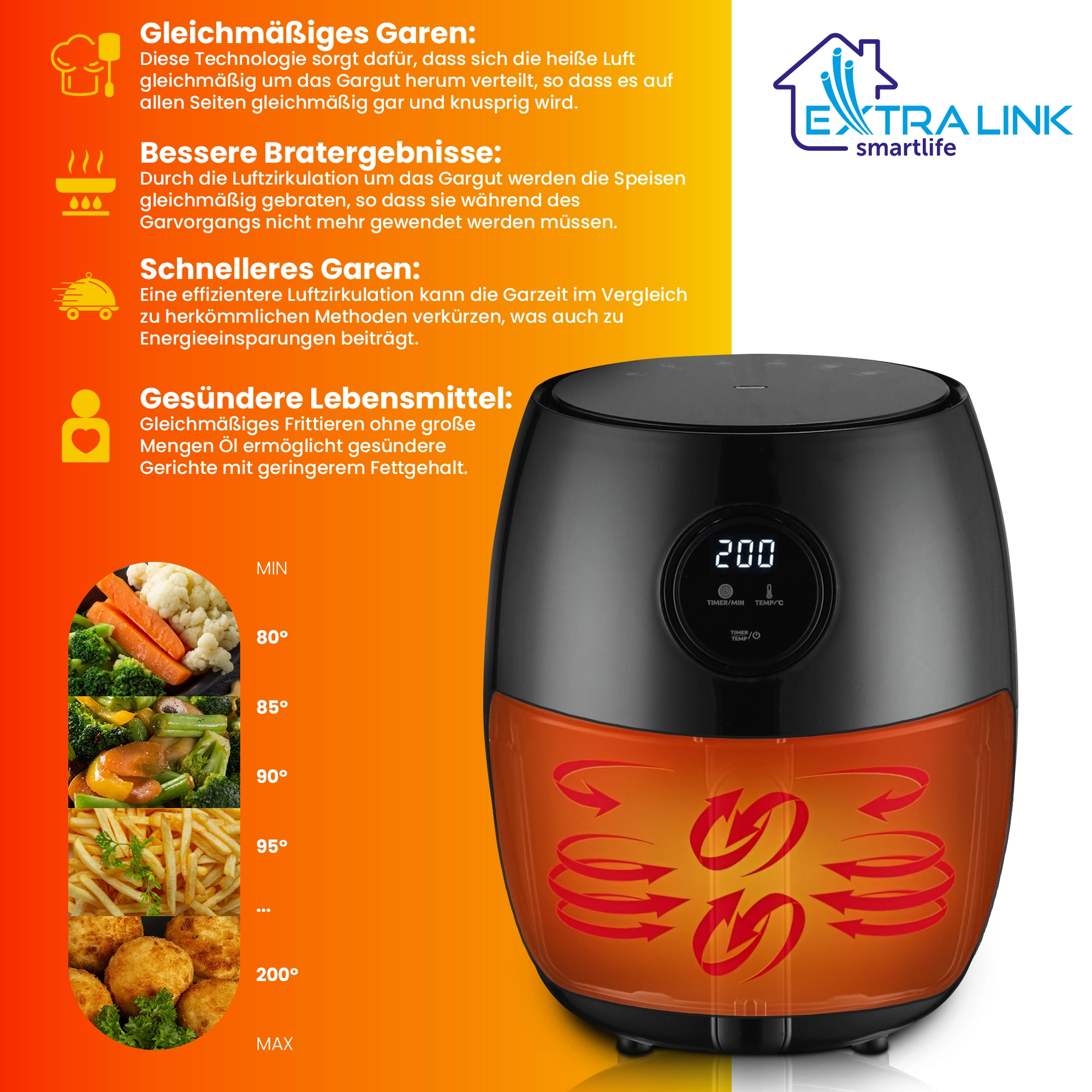 EXTRALINK HOME AIR FRYER 2L EU SJ-200