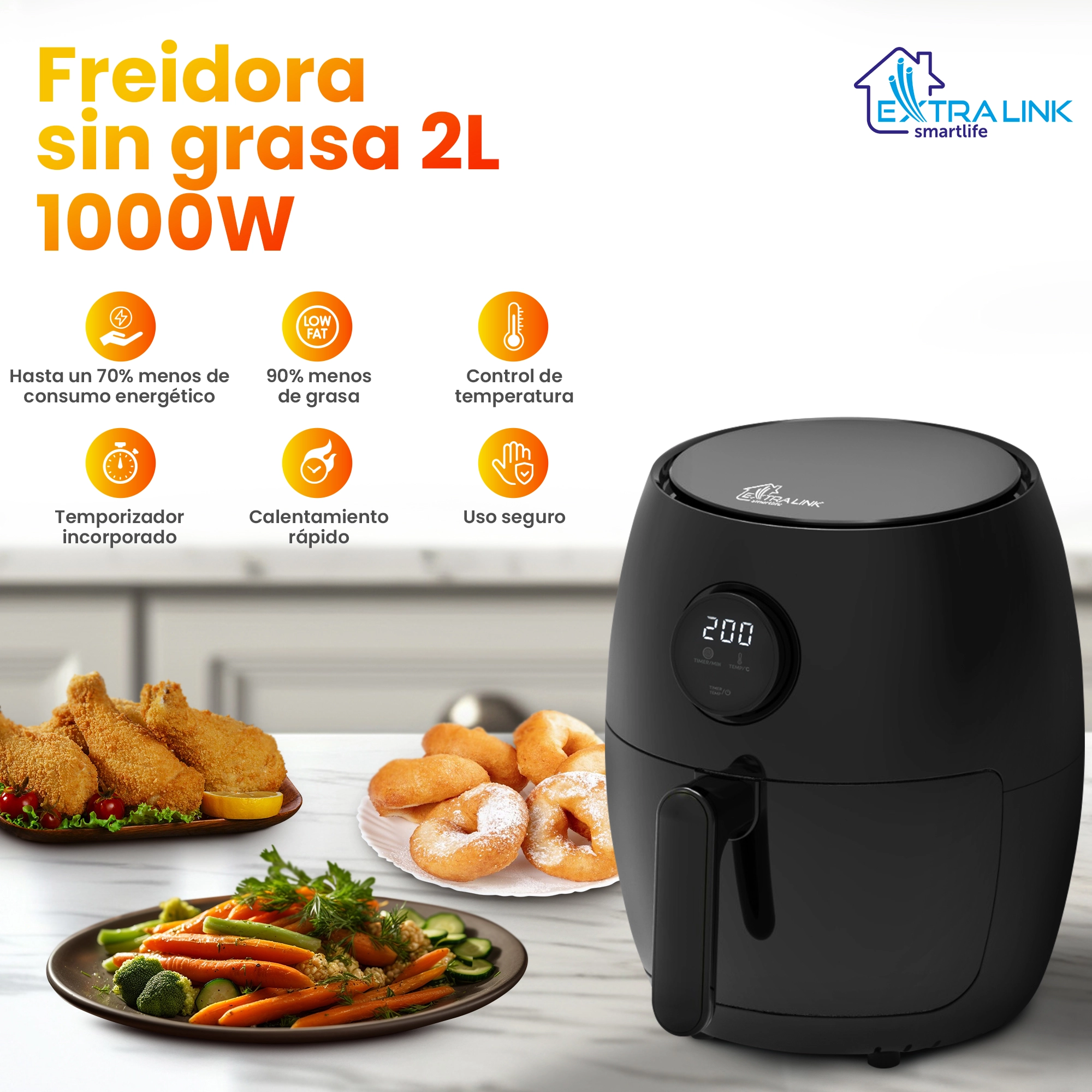 EXTRALINK HOME AIR FRYER 2L EU SJ-200