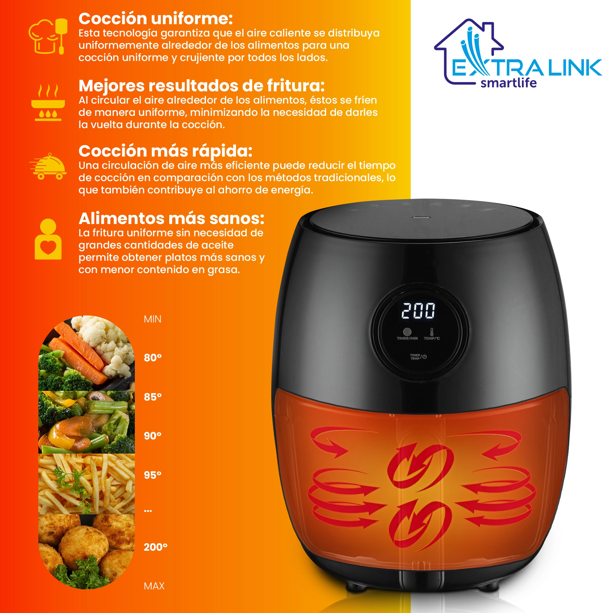 EXTRALINK HOME AIR FRYER 2L EU SJ-200