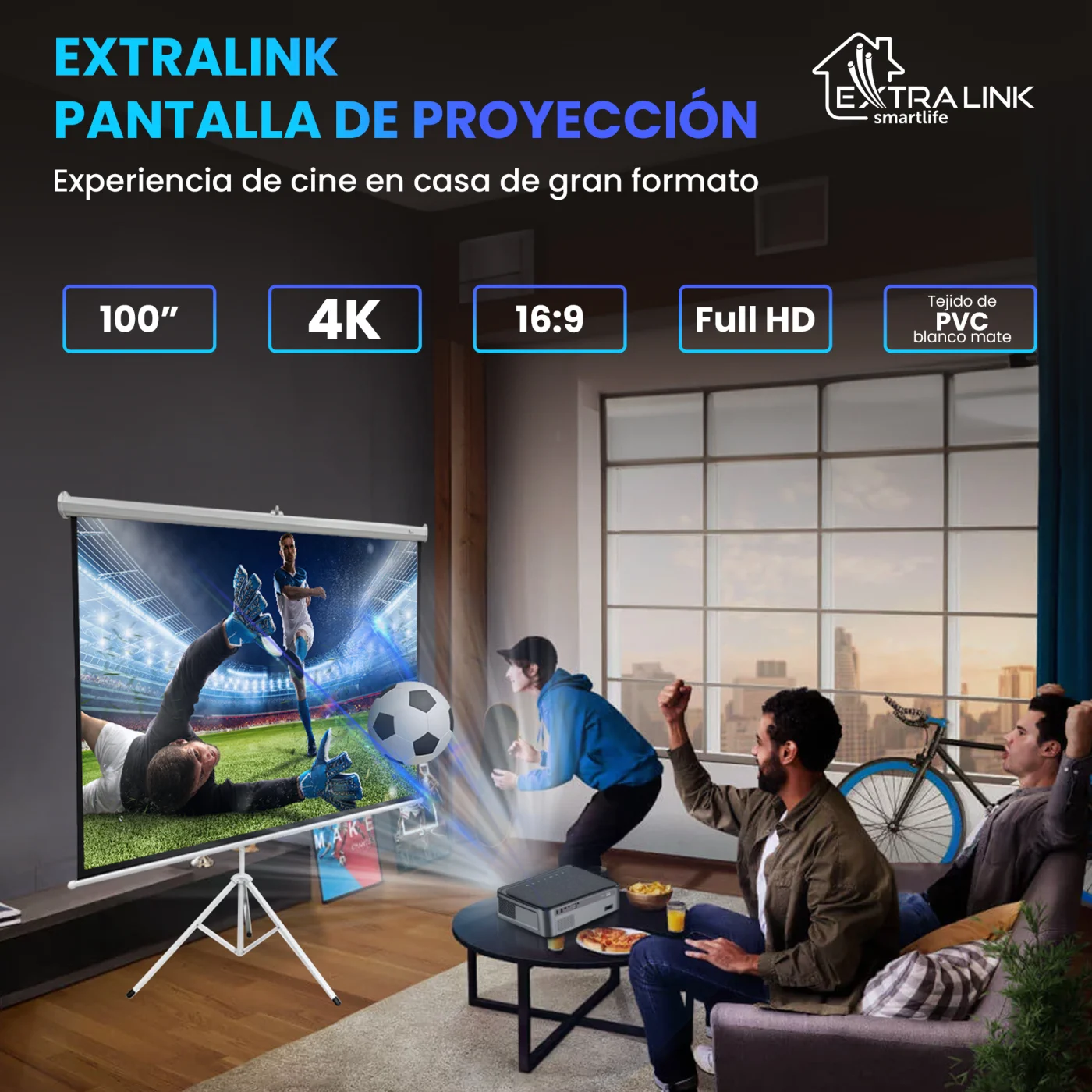 PANTALLA DE PROYECCIÓN EXTRALINK 100