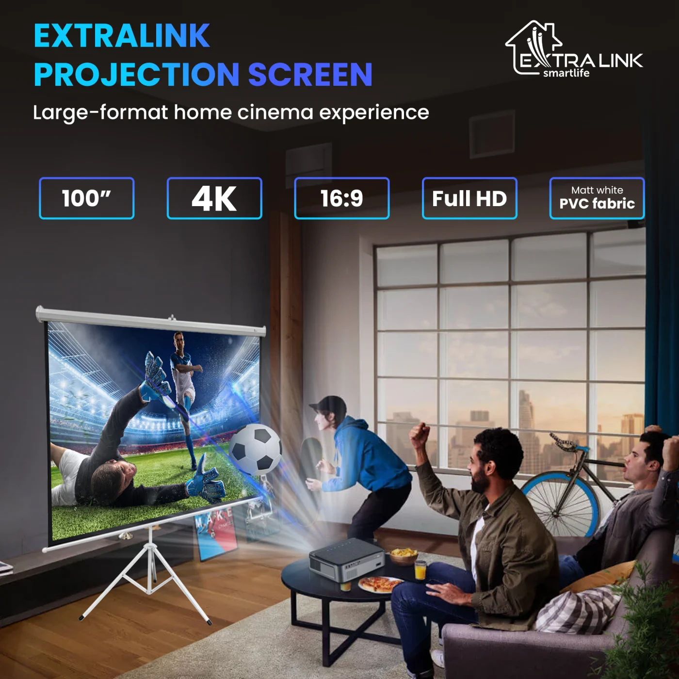 ECRÃ DE PROJECÇÃO EXTRALINK 100