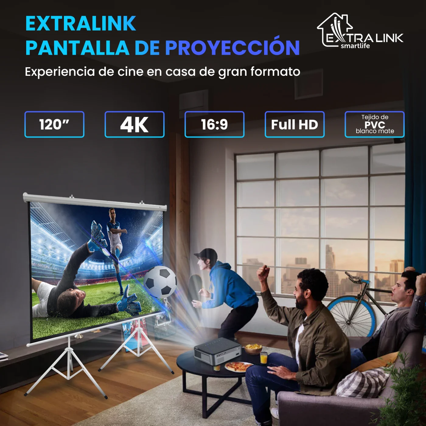 PANTALLA DE PROYECCIÓN EXTRALINK 120