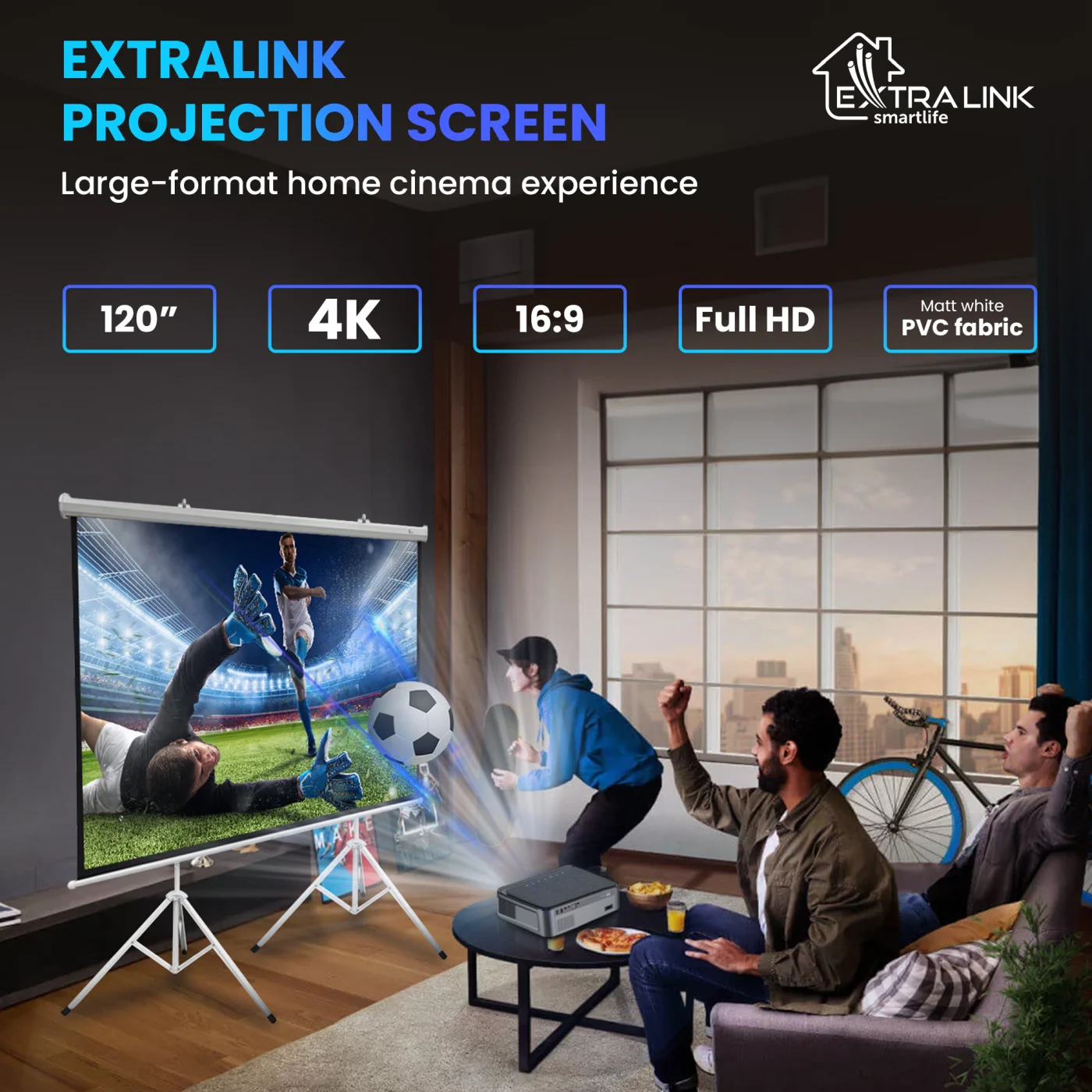 PANTALLA DE PROYECCIÓN EXTRALINK 120