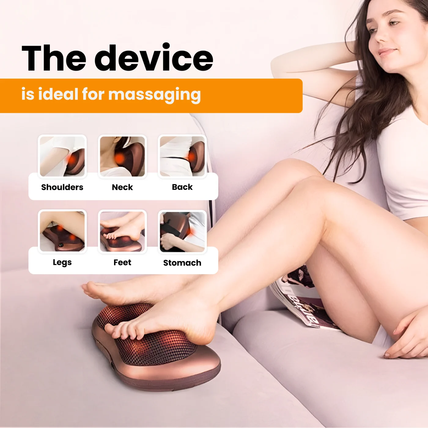 EXTRALINK SMARTLIFE MASSAGE PILLOW - PODUSZKA MASUJĄCA