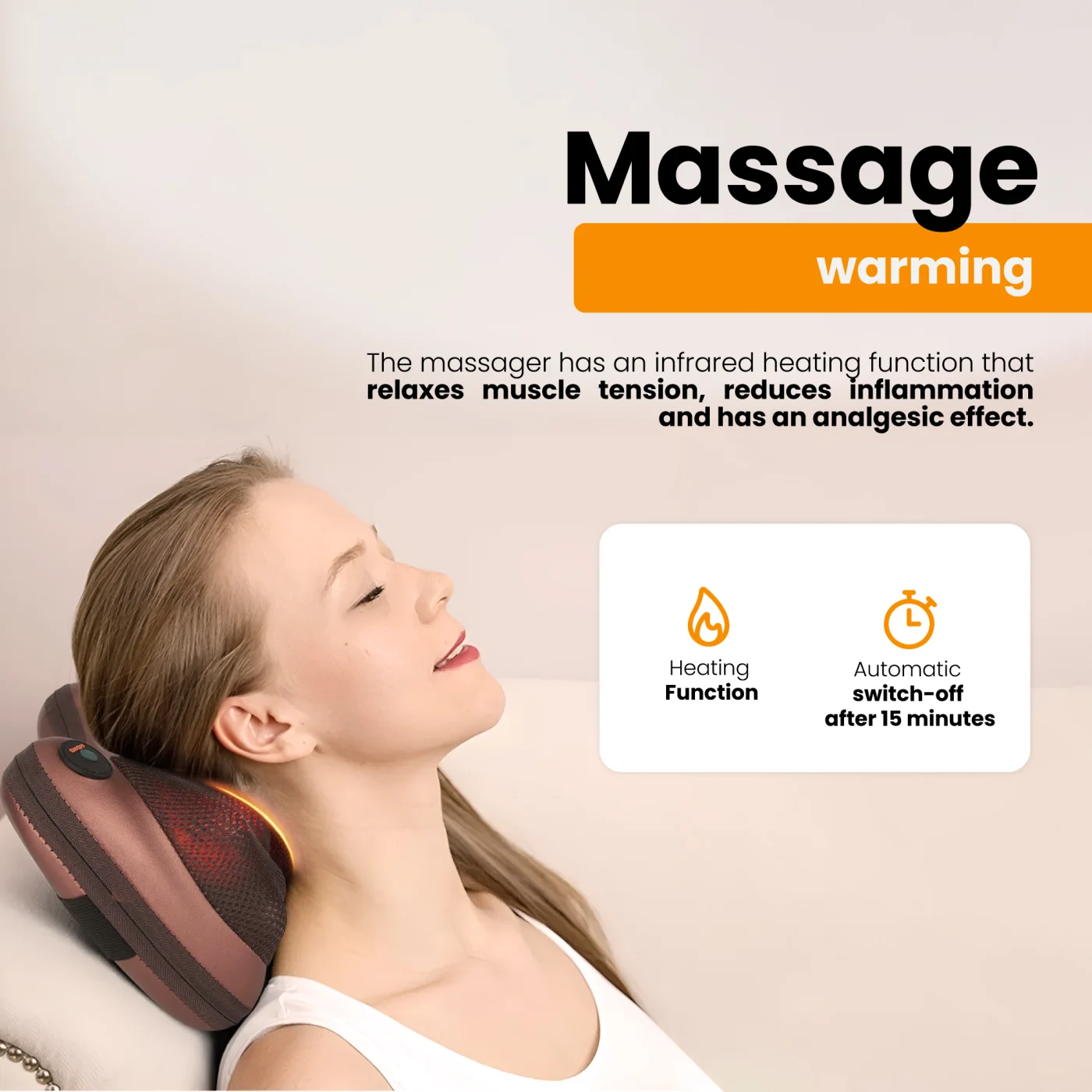 EXTRALINK SMARTLIFE MASSAGE PILLOW - PODUSZKA MASUJĄCA