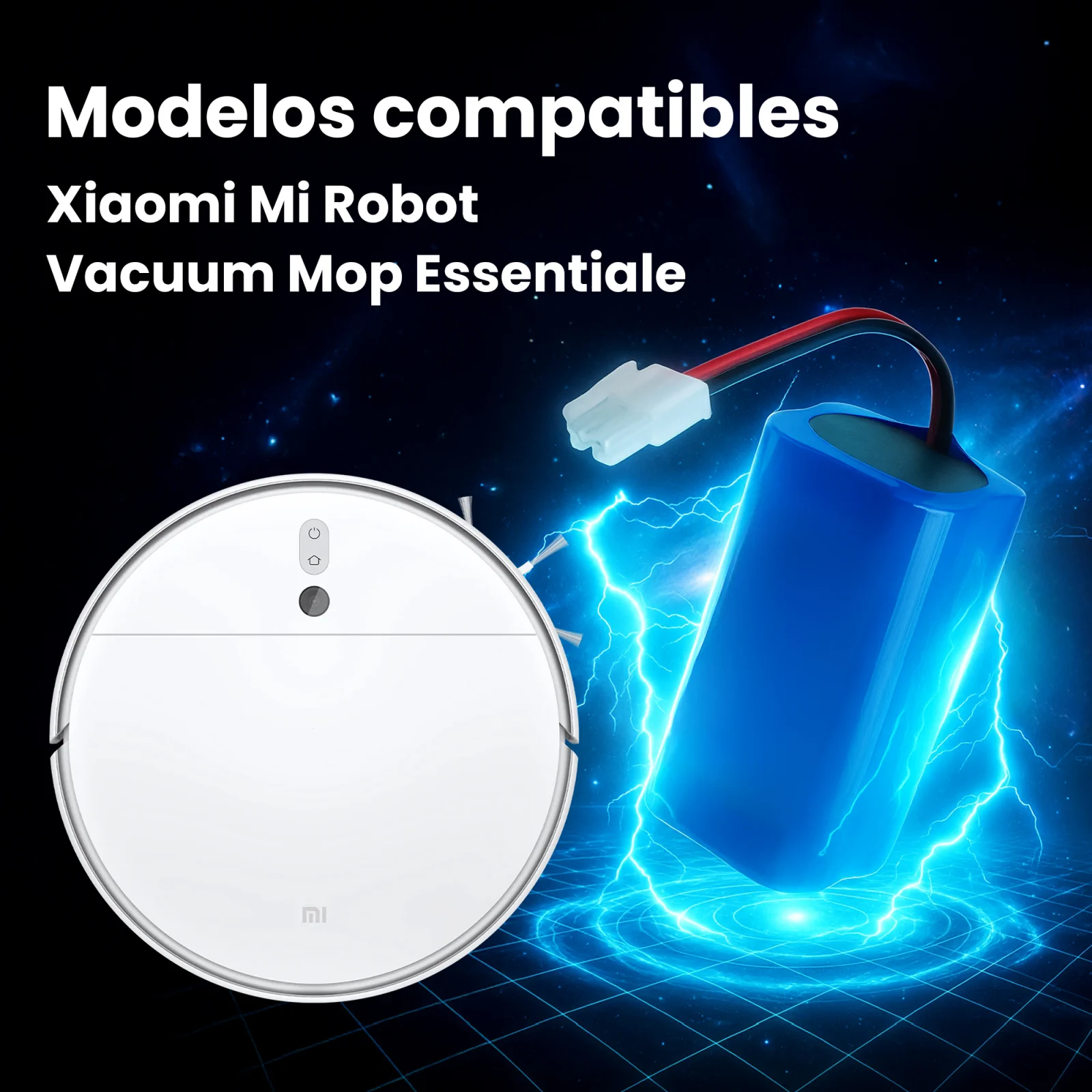 batería de repuesto para robots xiaomi y robot de limpieza xiaomi izquierdo vista superior