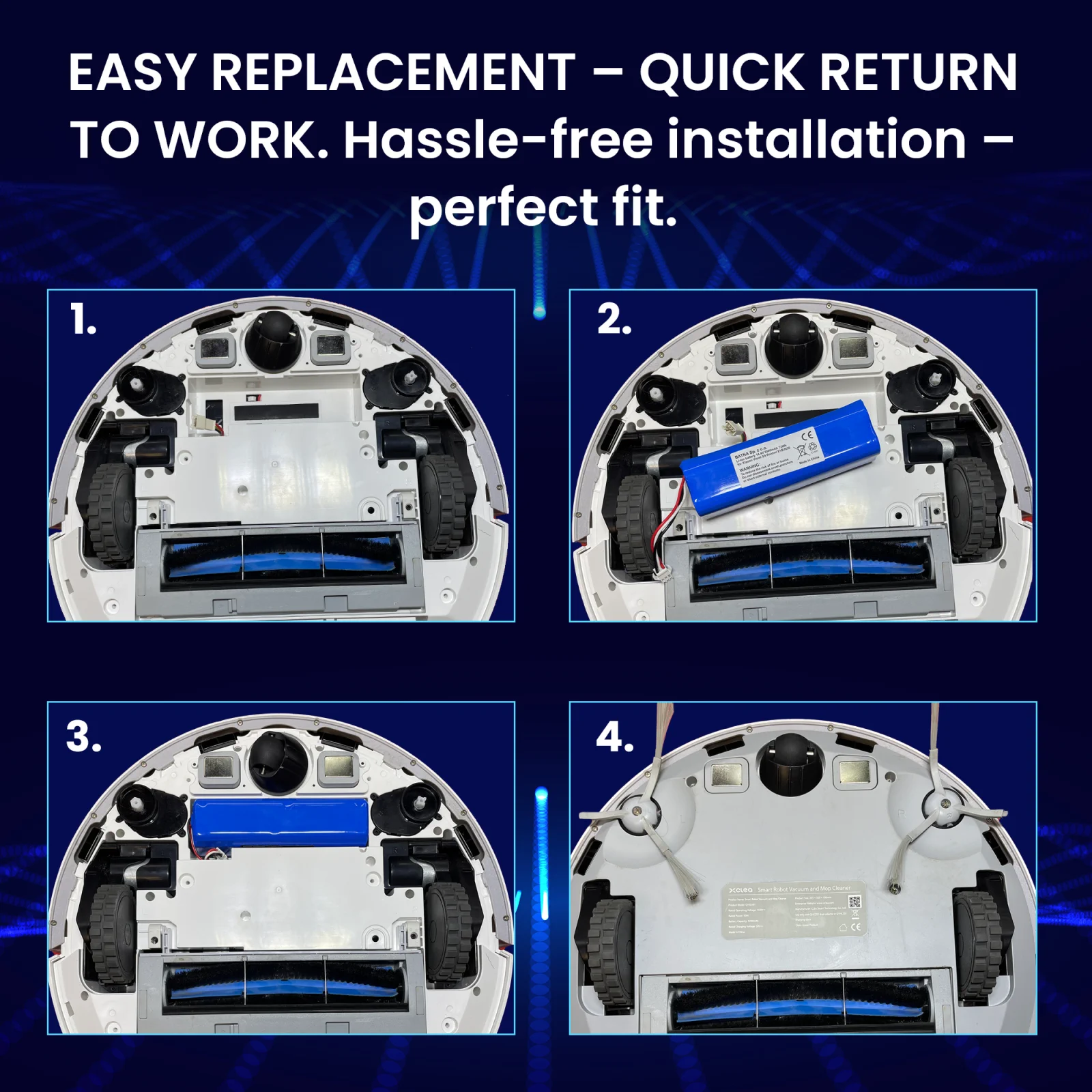 четыре шага по замене аккумулятора в роботе-уборщике xiaomi