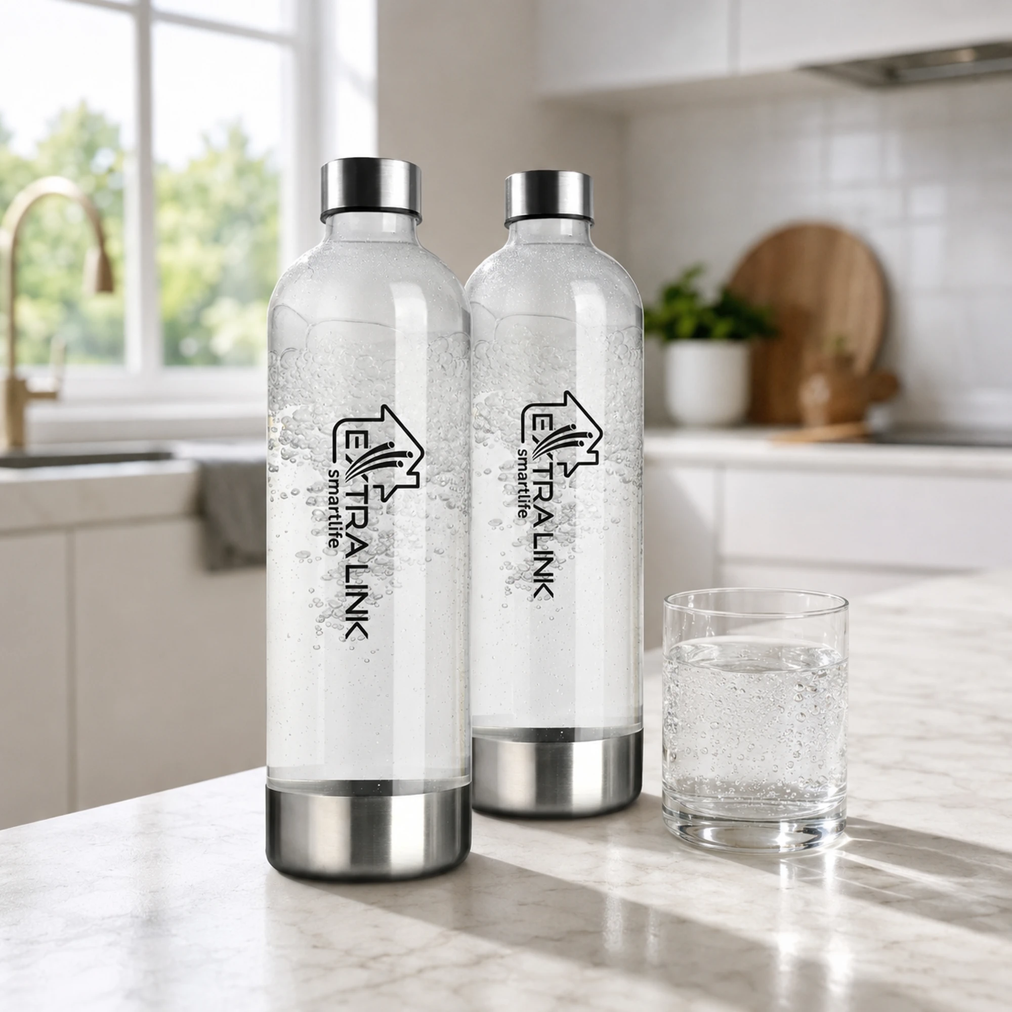 Juego de dos botellas Extralink Hydrospark con una capacidad de 1 litro