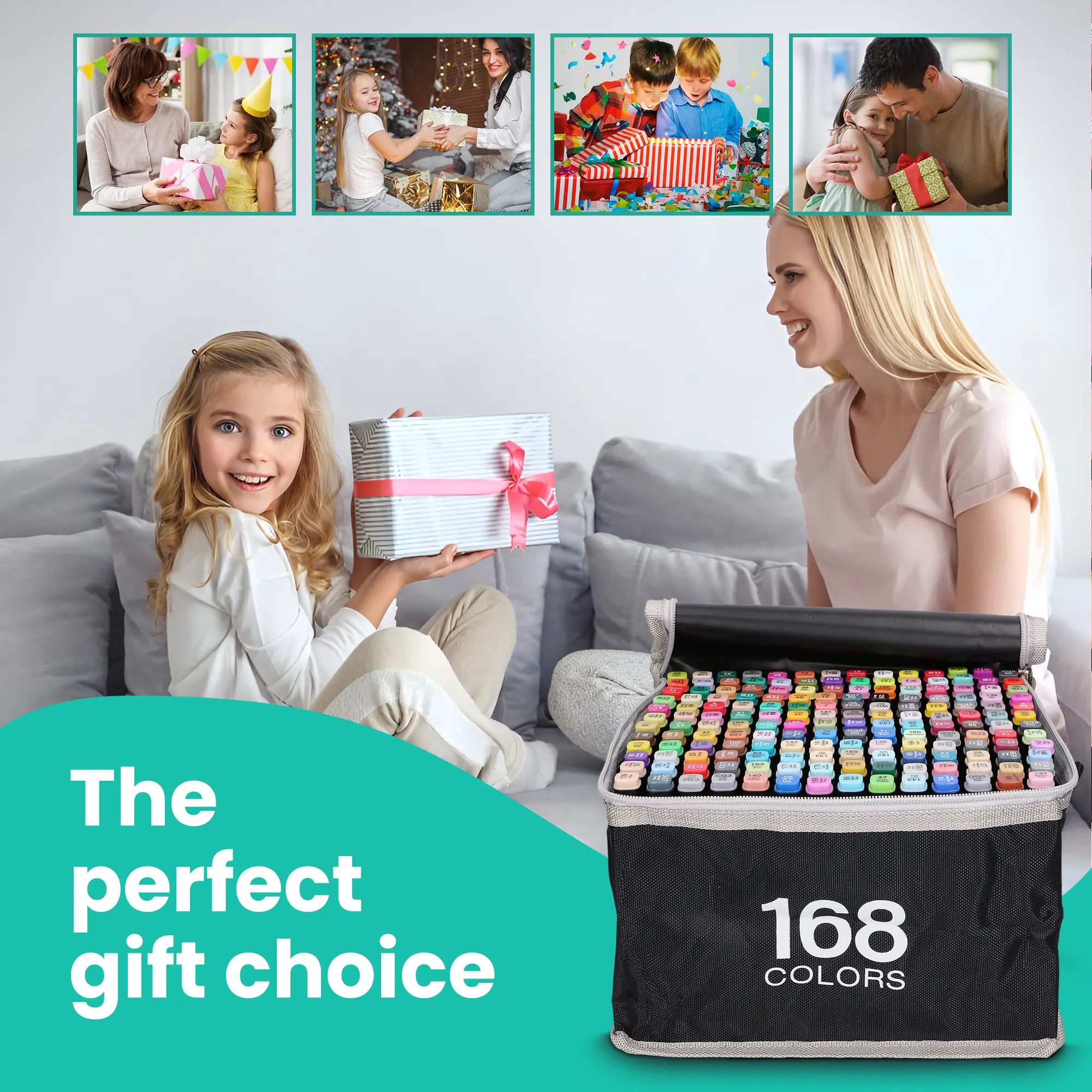 ZESTAW MARKERÓW ALKOHOLOWYCH MUFART 168SZT