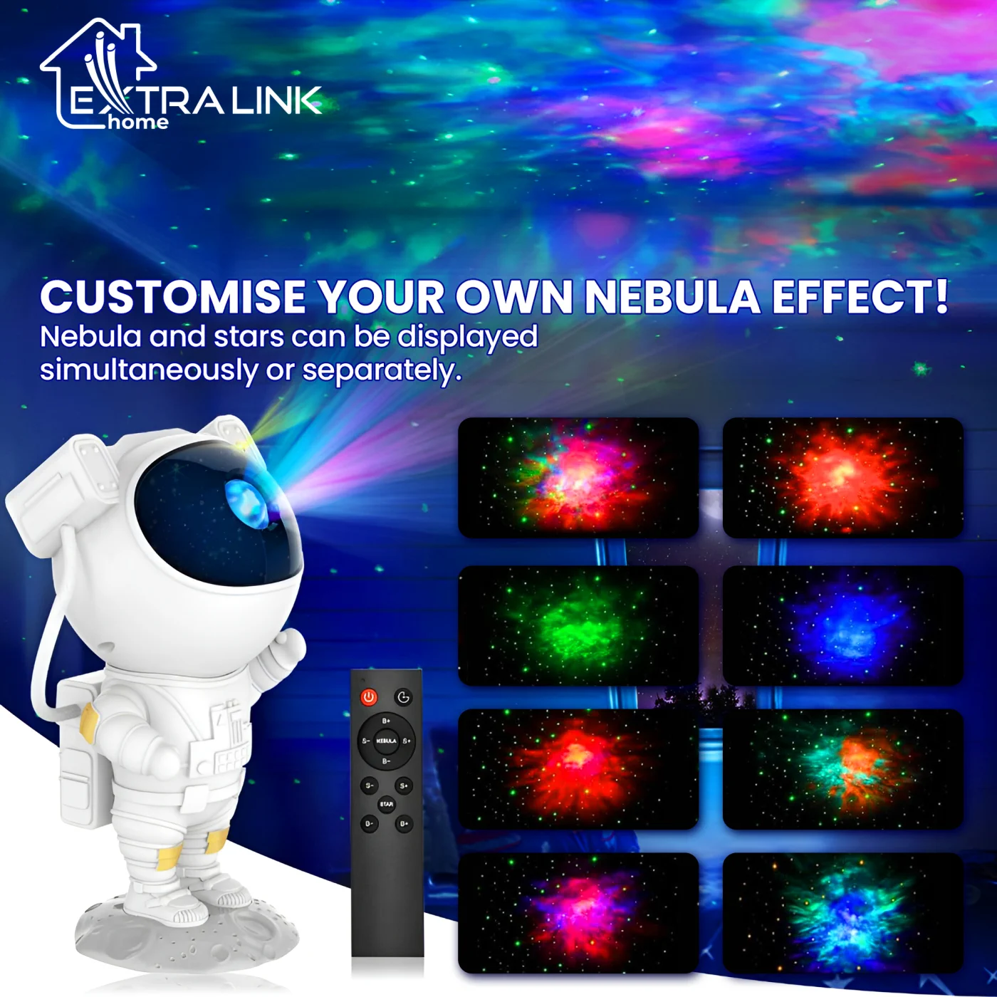 EXTRALINK HOME ASTRONAUTA PROJEKTOR GWIAZD 01 ROW