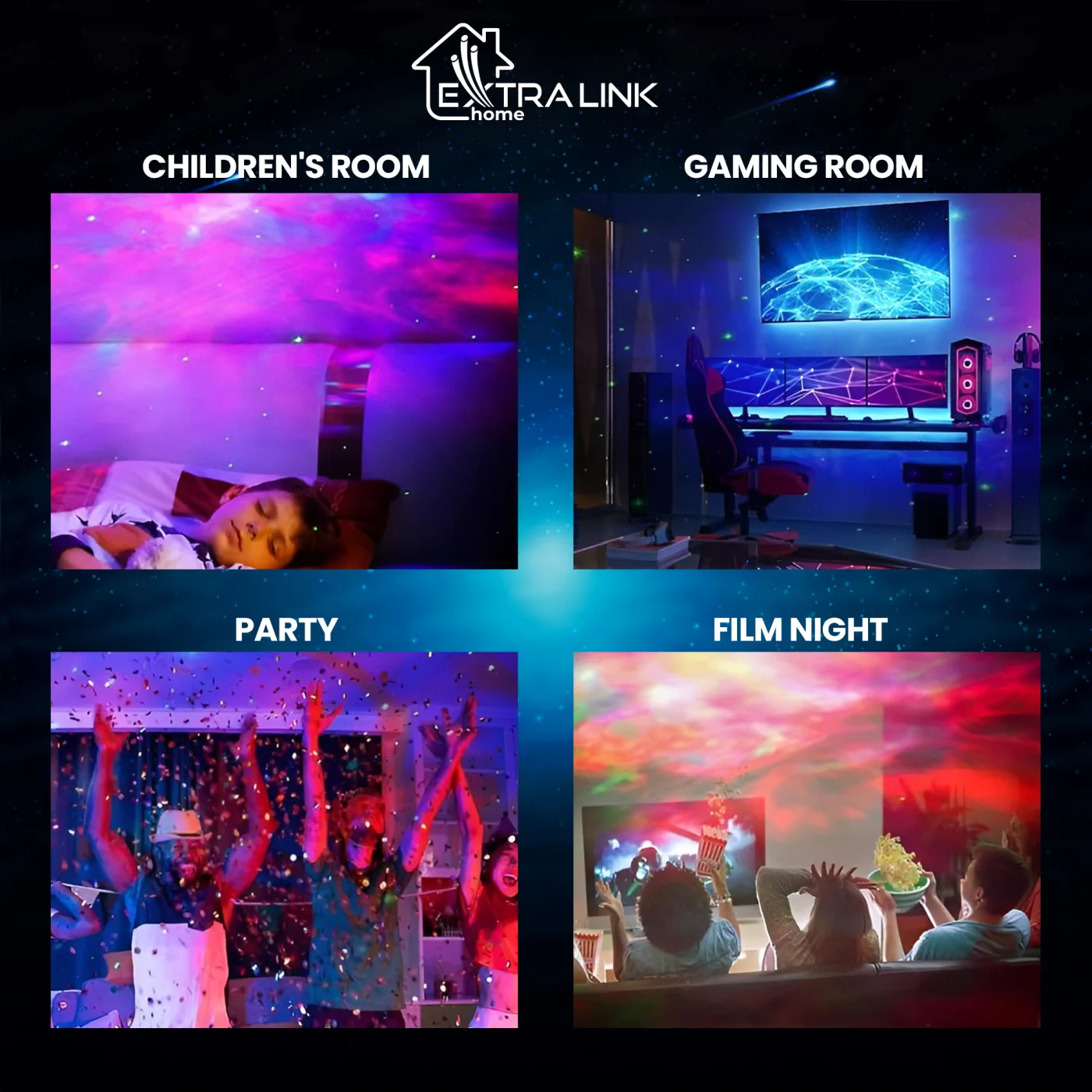 EXTRALINK HOME ASTRONAUTA PROJEKTOR GWIAZD 01 ROW