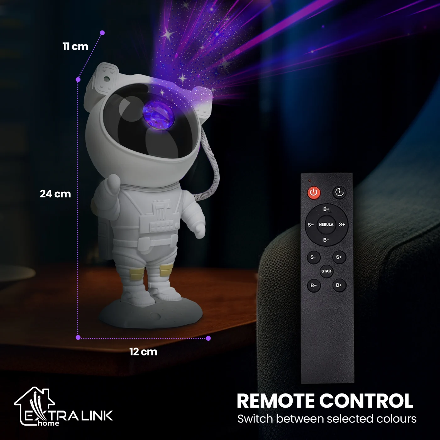 EXTRALINK HOME ASTRONAUTA PROJEKTOR GWIAZD 01 ROW