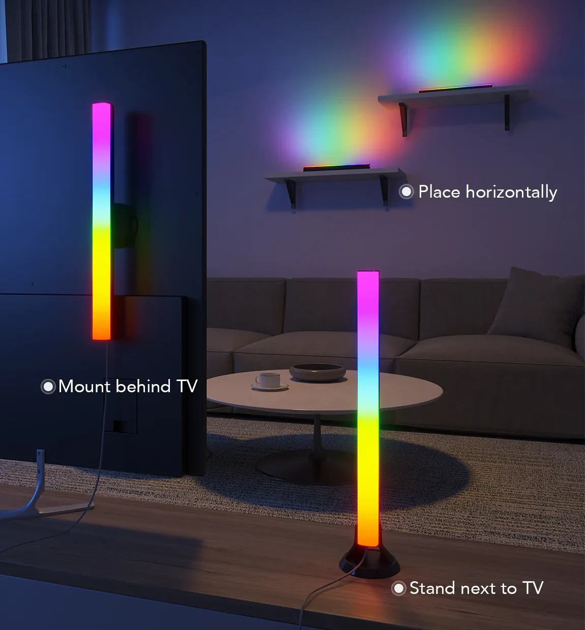 BARRAS DE LUZ GOVEE H6046 RGBIC WIFI BLUETOOTH FLOW PLUS