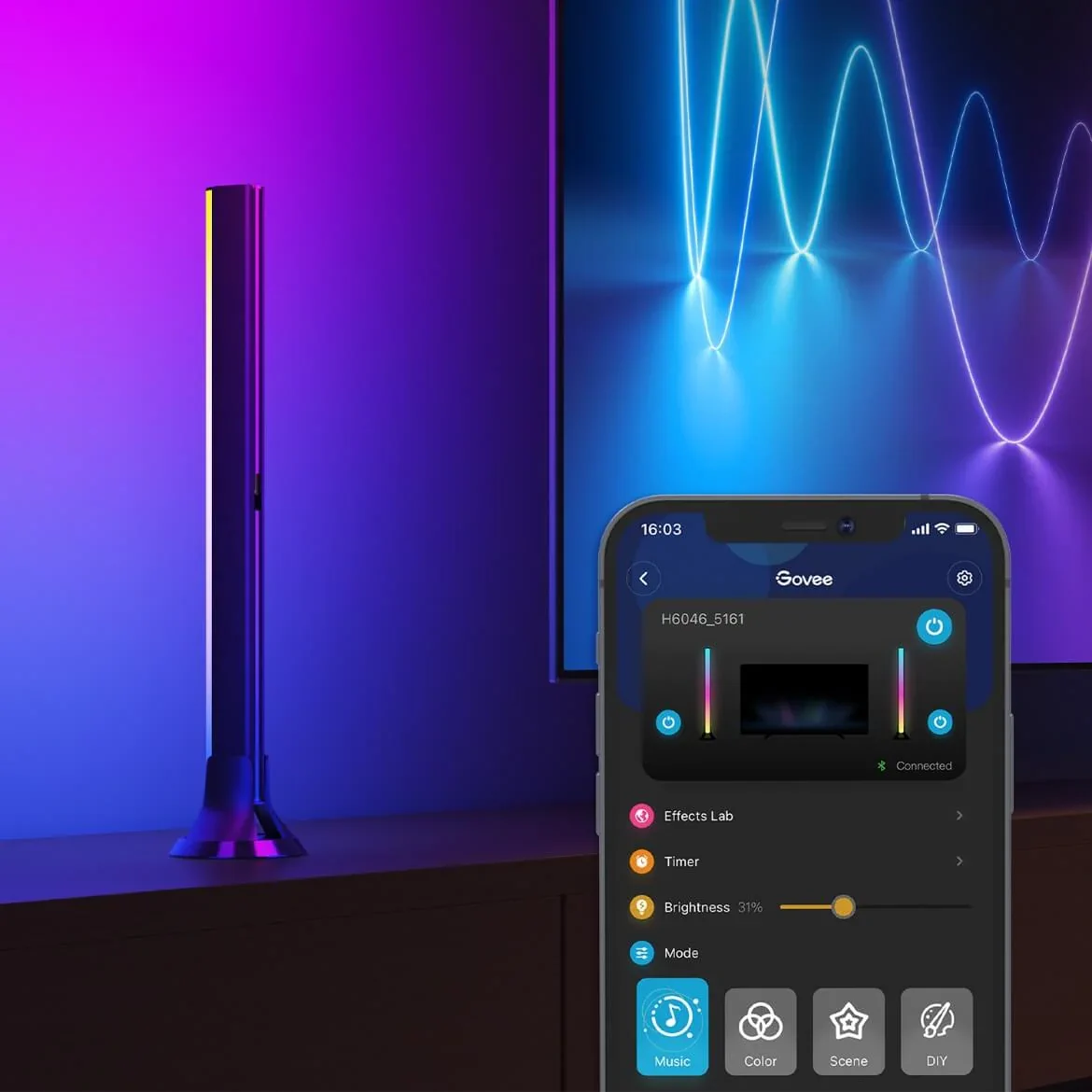 BARRAS DE LUZ GOVEE H6046 RGBIC WIFI BLUETOOTH FLOW PLUS