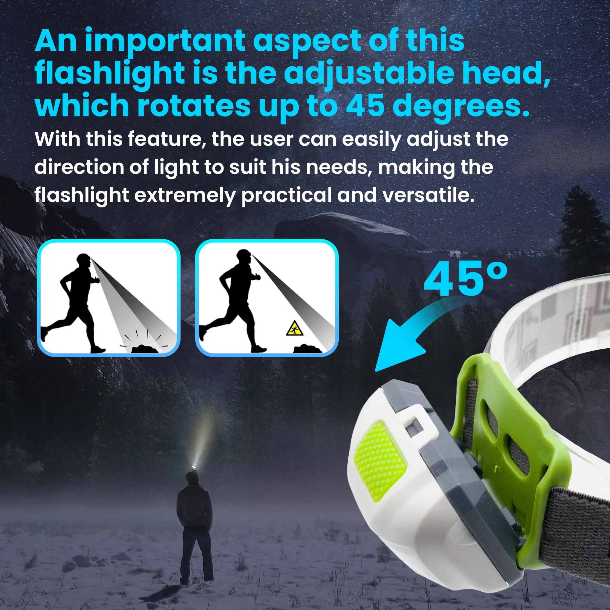 EXTRALINK SMARTLIFE HEADLIGHT LED TORCH EFL-001 NJORD
