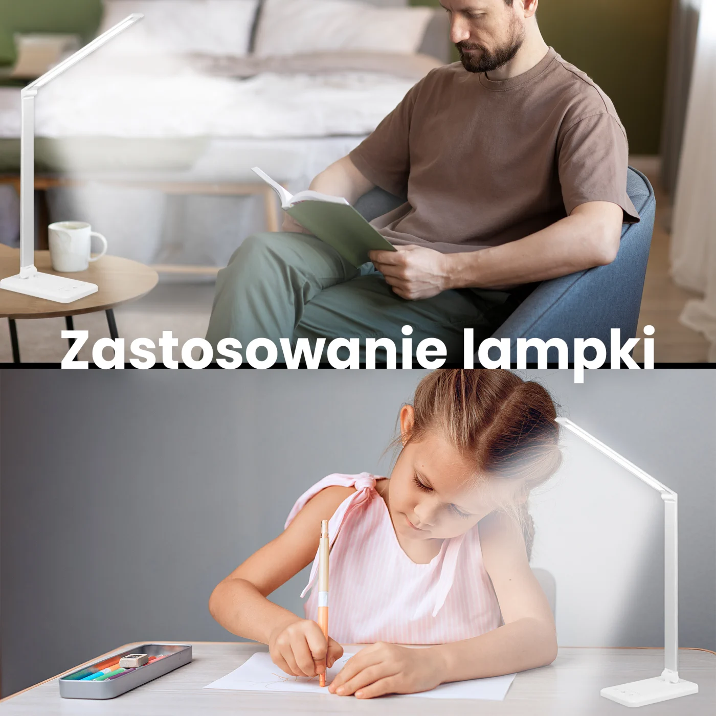 Nowoczesny design lampki Extralink Smart Life na biurku