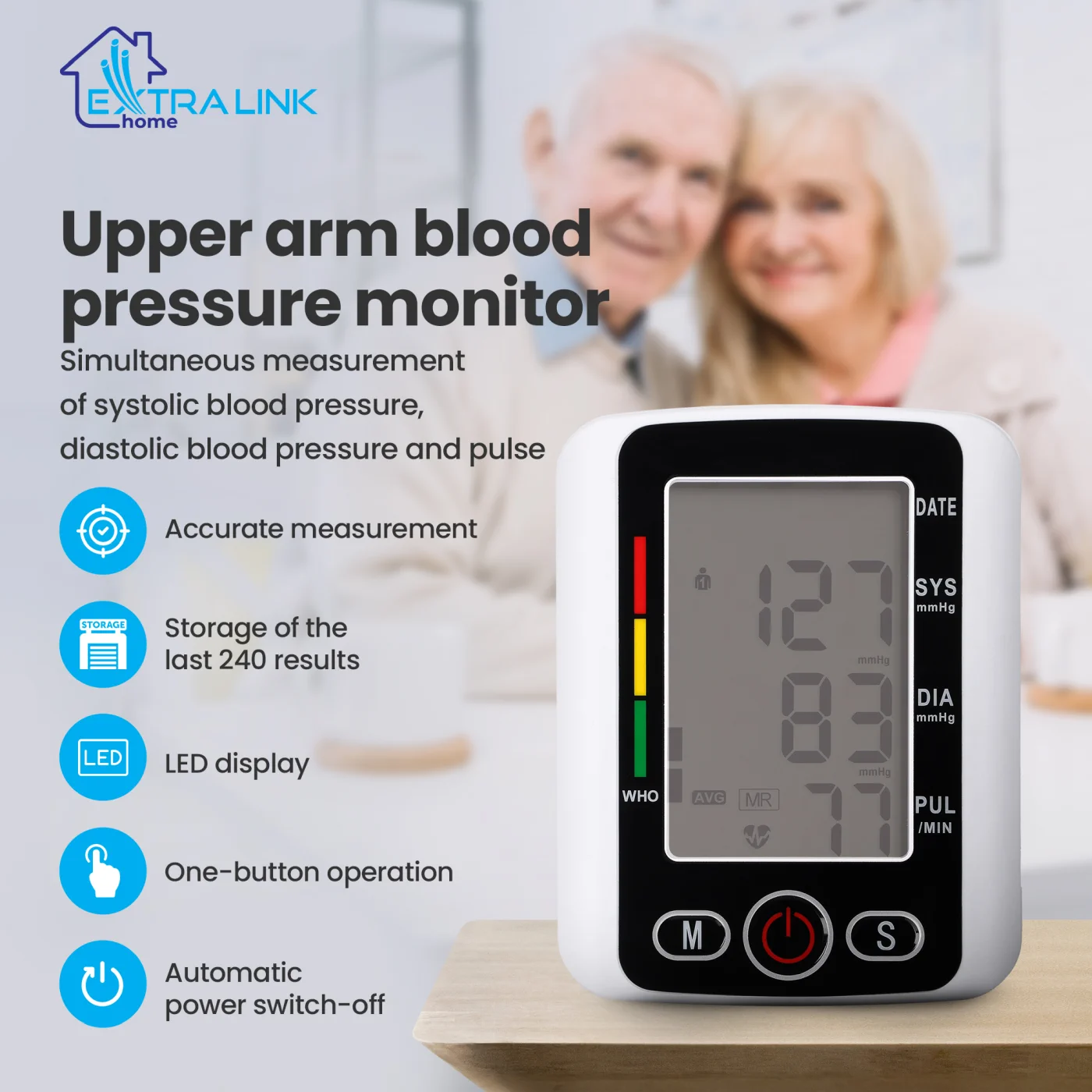 EXTRALINK SMART LIFE CIŚNIENIOMIERZ NARAMIENNY K-69 CZARNY