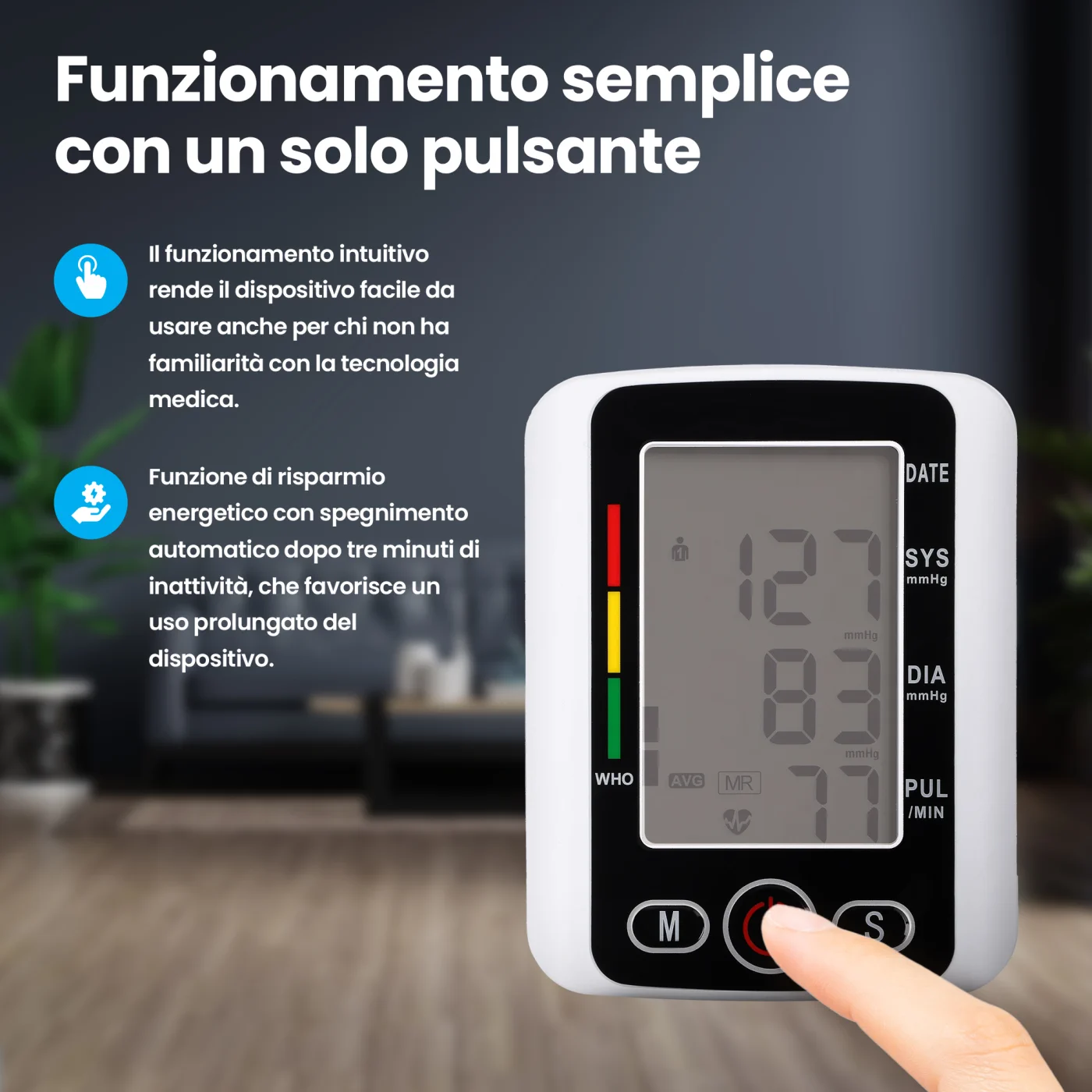 MISURATORE DI PRESSIONE EXTRALINK SMART LIFE K-69 NERO