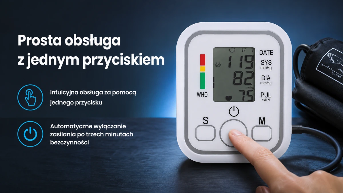 Obsługa ciśnieniomierza Extralink K-4S za pomocą przycisku Start Stop