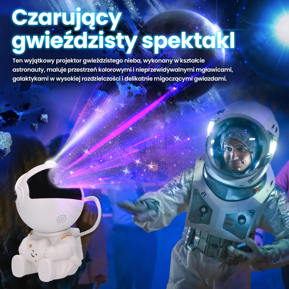 EXTRALINK HOME MINI ASTRONAUT STARS PROJECTOR 03