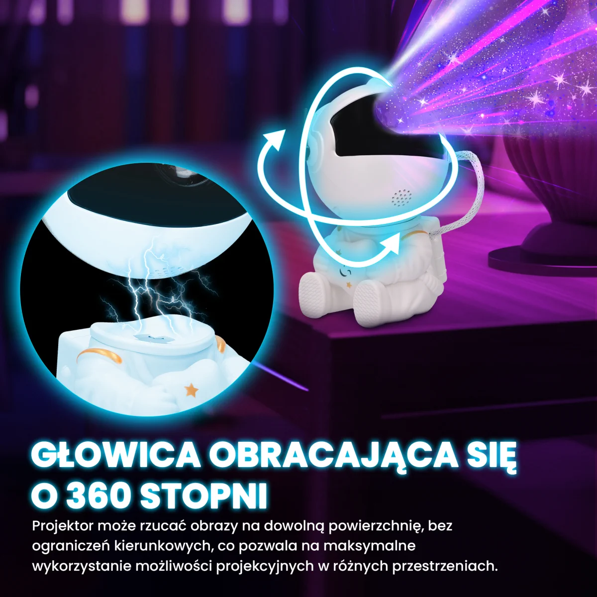 EXTRALINK HOME MINI ASTRONAUT STARS PROJECTOR 03