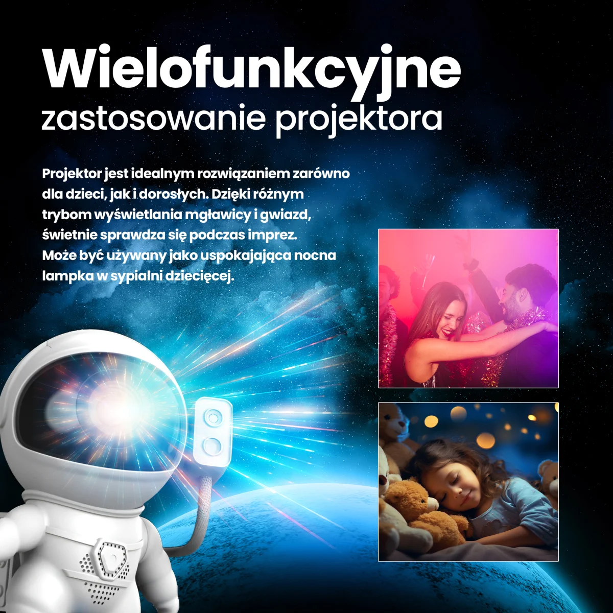 EXTRALINK HOME COHETE ASTRONAUTA PROYECTOR ESTRELLA 07