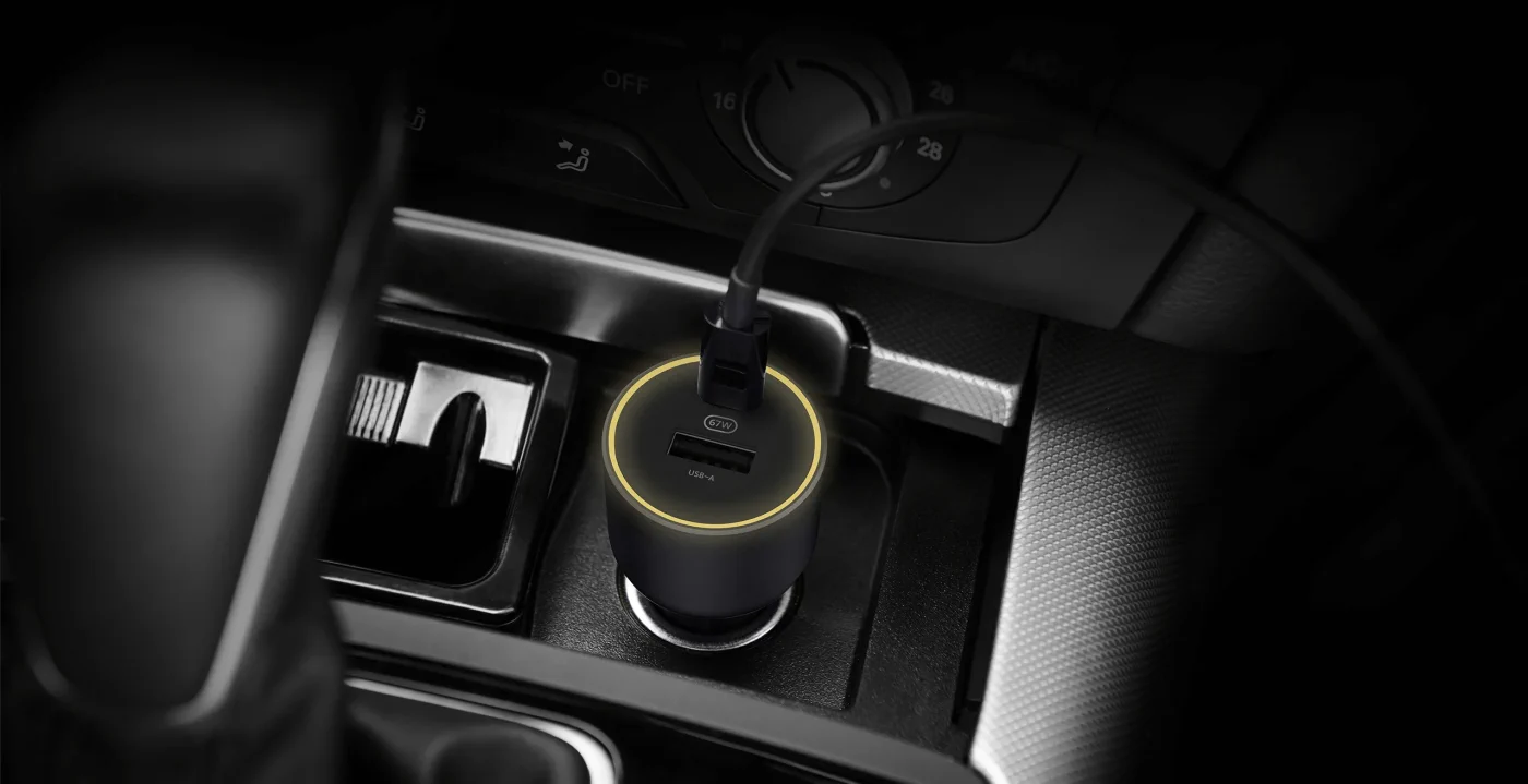 XIAOMI 67W CAR CHARGER (USB-A + TYPE-C) CC07ZM