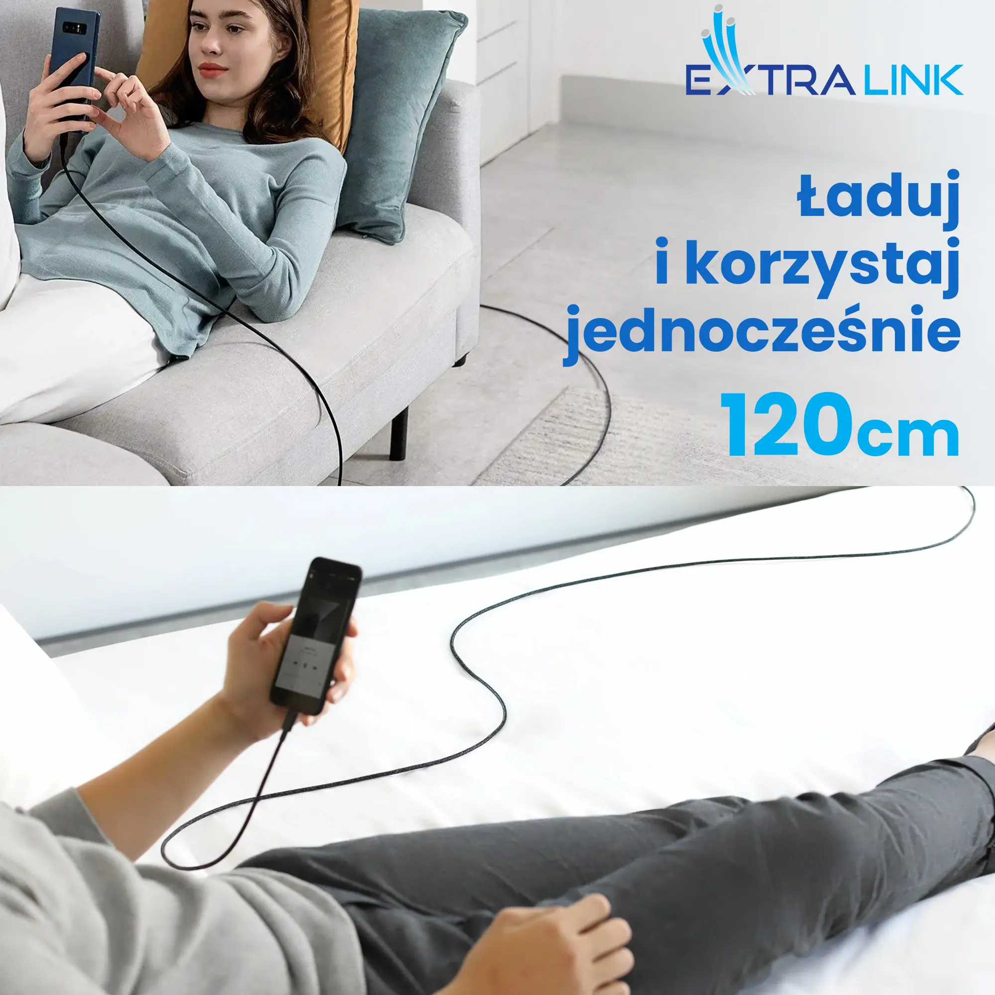 CABO EXTRALINK SMART LIFE 60W, USB-C para USB-C 120CM, PVC, 5V 2.4A/3A, CINZA