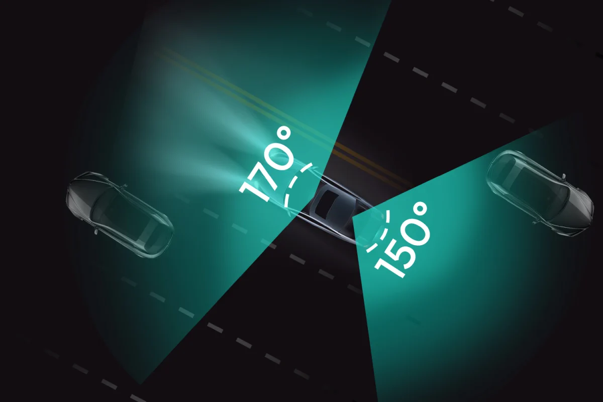 BOTSLAB G980H DASH CAMERA lente grande angular 170° à frente e 150° atrás