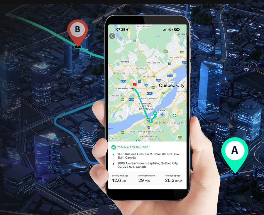BOTSLAB G980H DASH CAMERA módulo GPS incorporado com integração no Google Maps