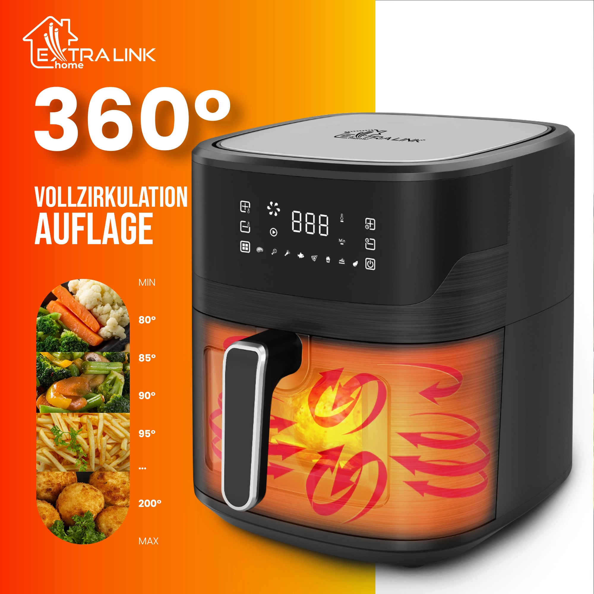 EXTRALINK HOME LUFTFRITEUSE 6.5L EU SJ-650