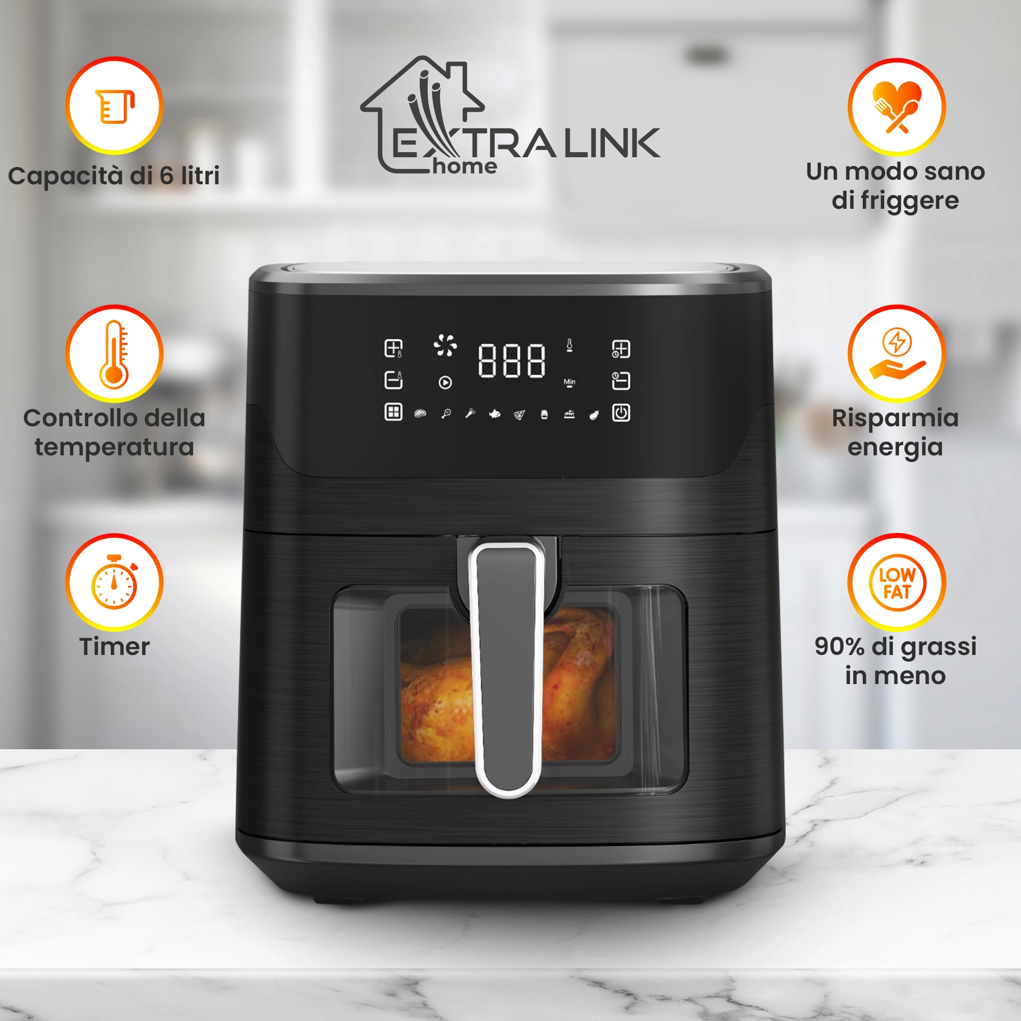 FRIGGITRICE AD ARIA EXTRALINK HOME 6,5L EU SJ-650