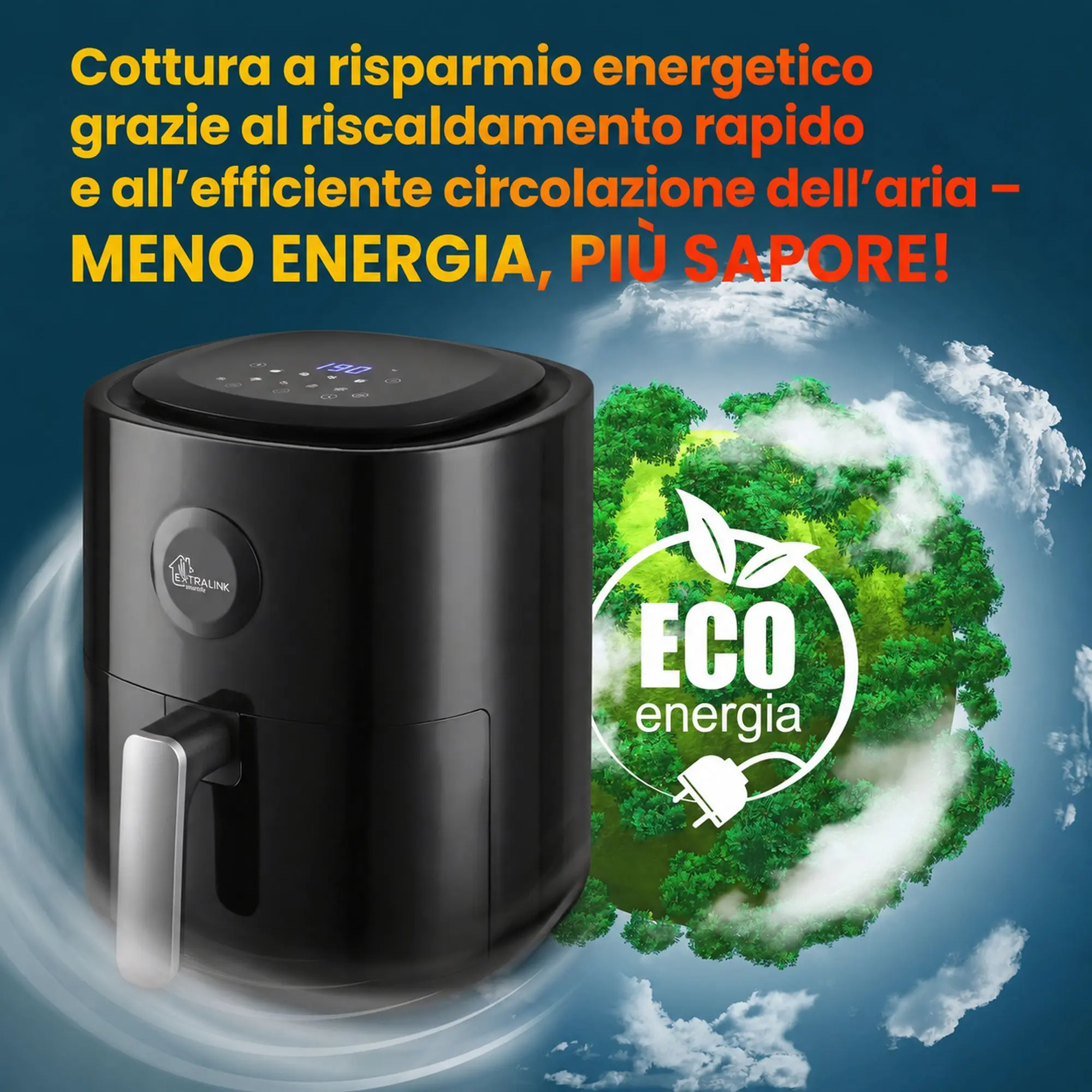 Friggitrice ad aria Extralink SJ-400 da 1300 W
