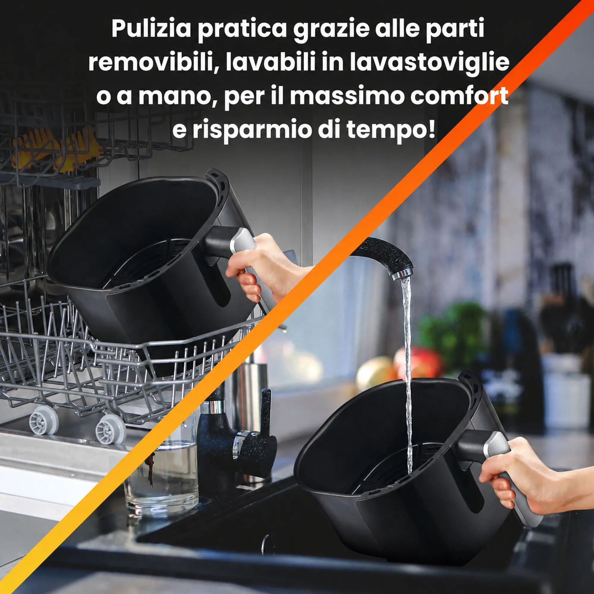 Pannello di controllo touch e display digitale della friggitrice Extralink SJ-400