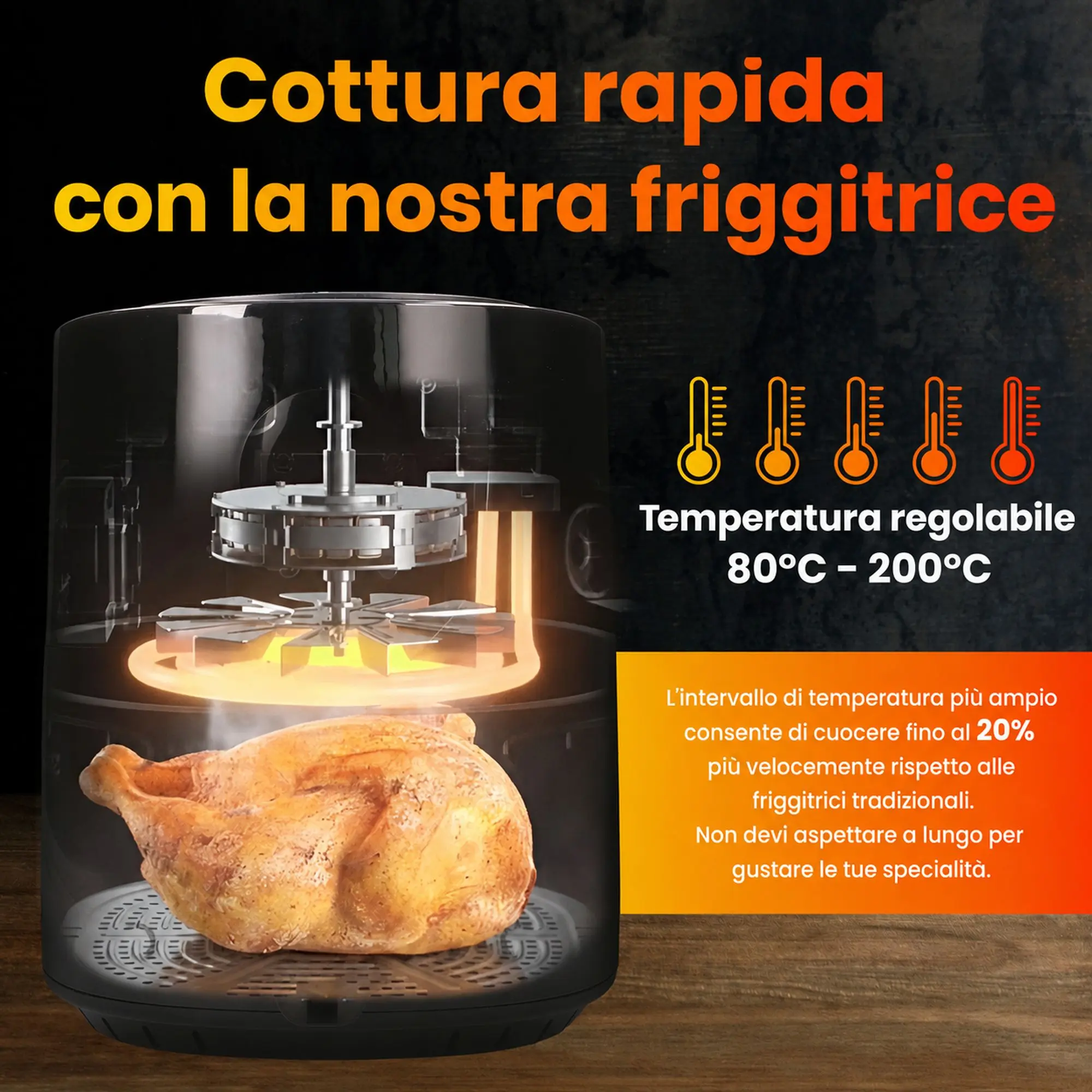 Friggitrice nera Extralink Home SJ-400 4L senza supporto Wi-Fi