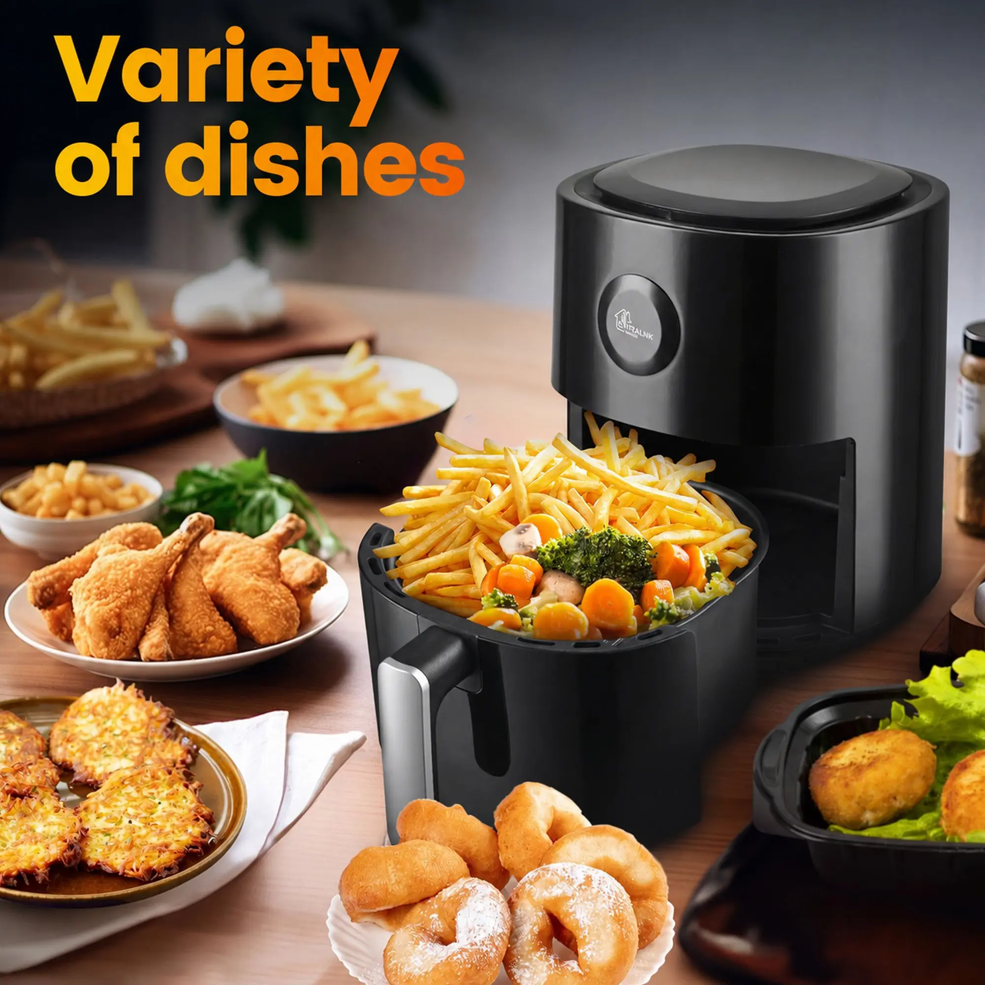 Removable bowl of the Extralink SJ-400 air fryer for easier cleaning