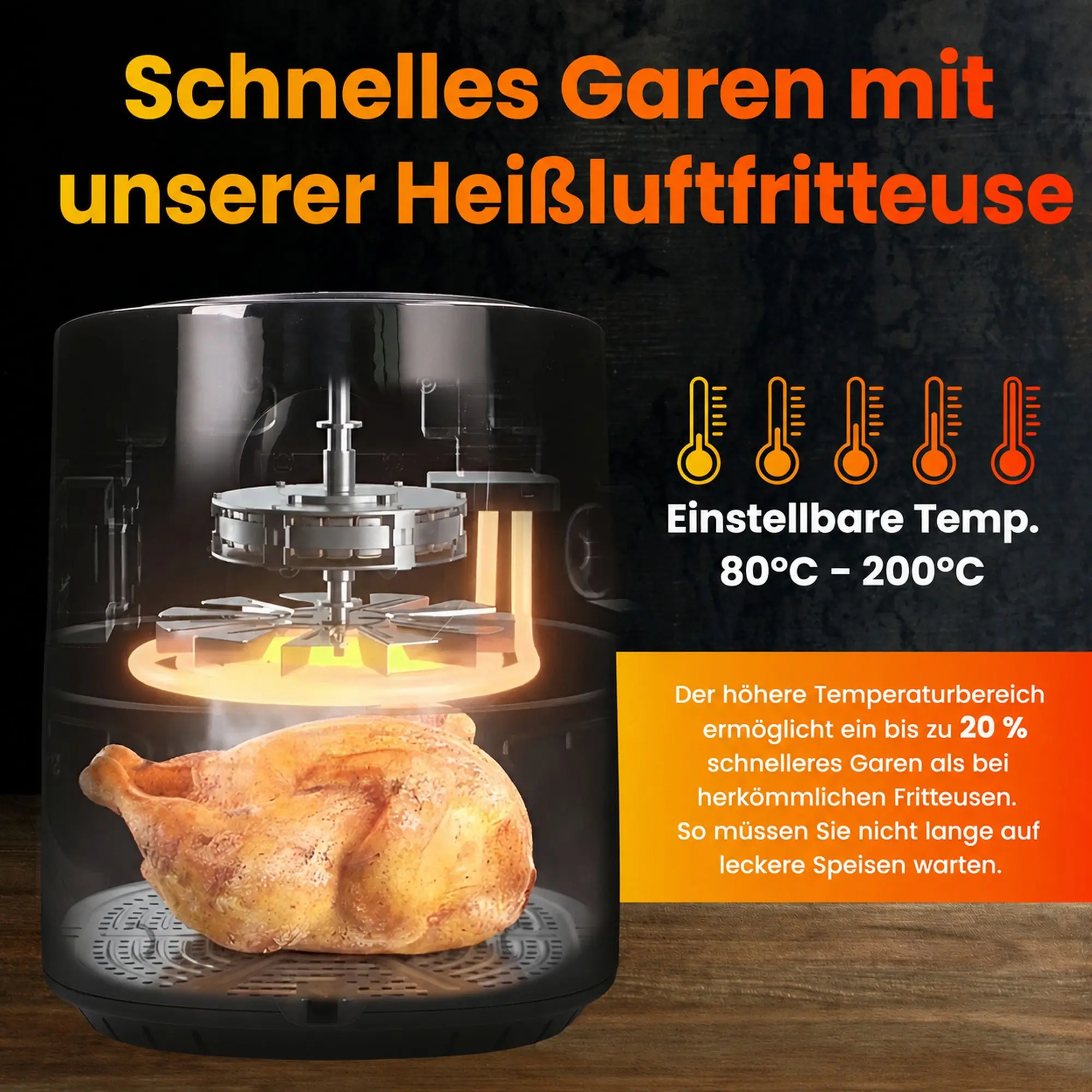Ölfreie Fritteuse Extralink Home Air Fryer SJ-400 4L