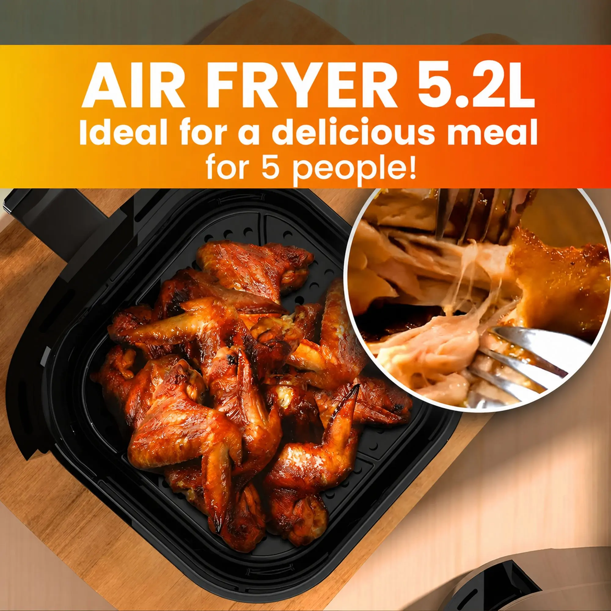 EXTRALINK HOME AIR FRYER 5.2L EU SJ-520
