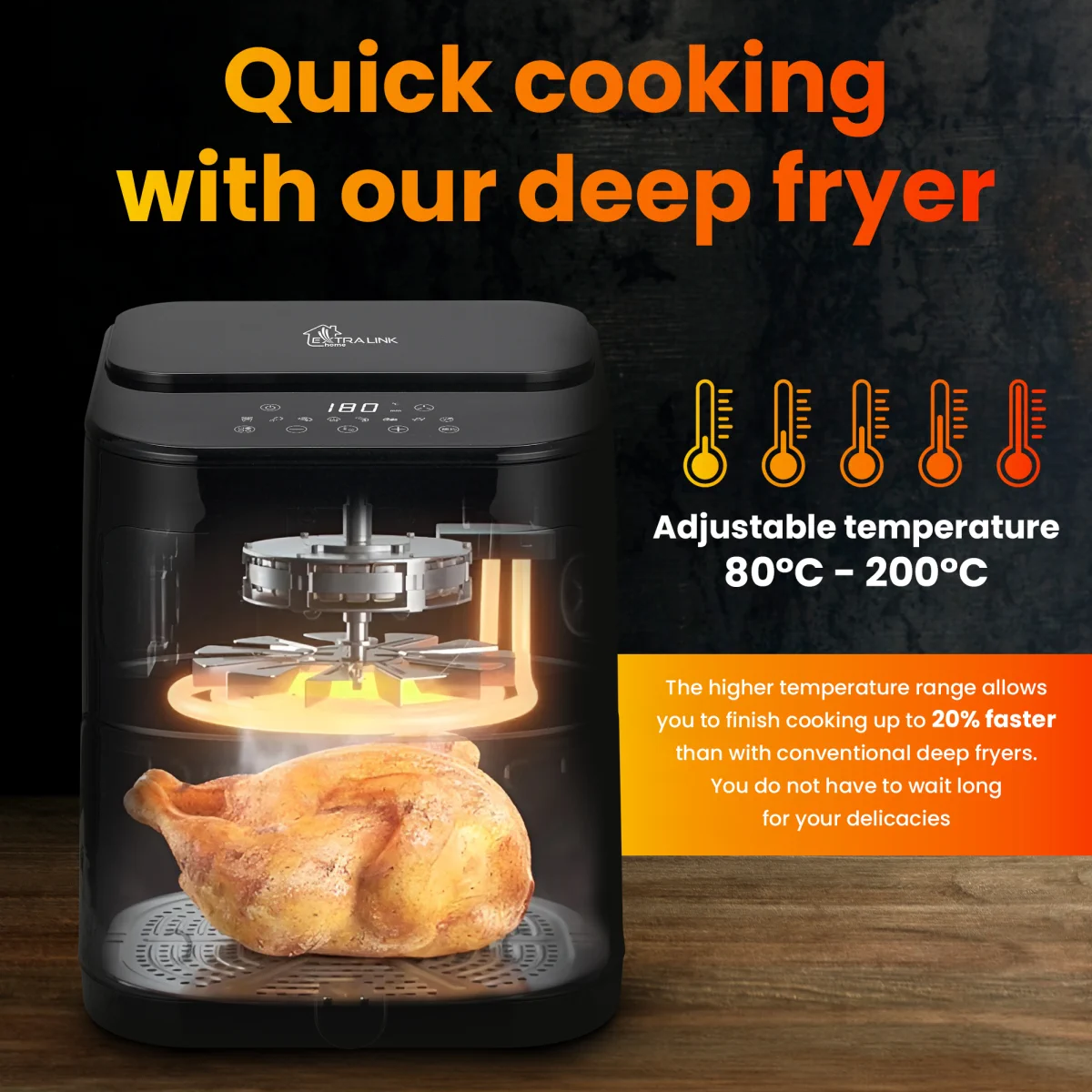 Extralink Home SJ-520 5.2L EU | Fritadeira | 5.2L