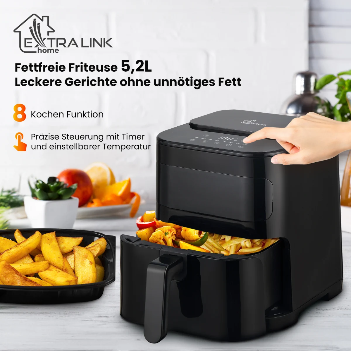 EXTRALINK HOME AIR FRYER 5.2L EU SJ-520