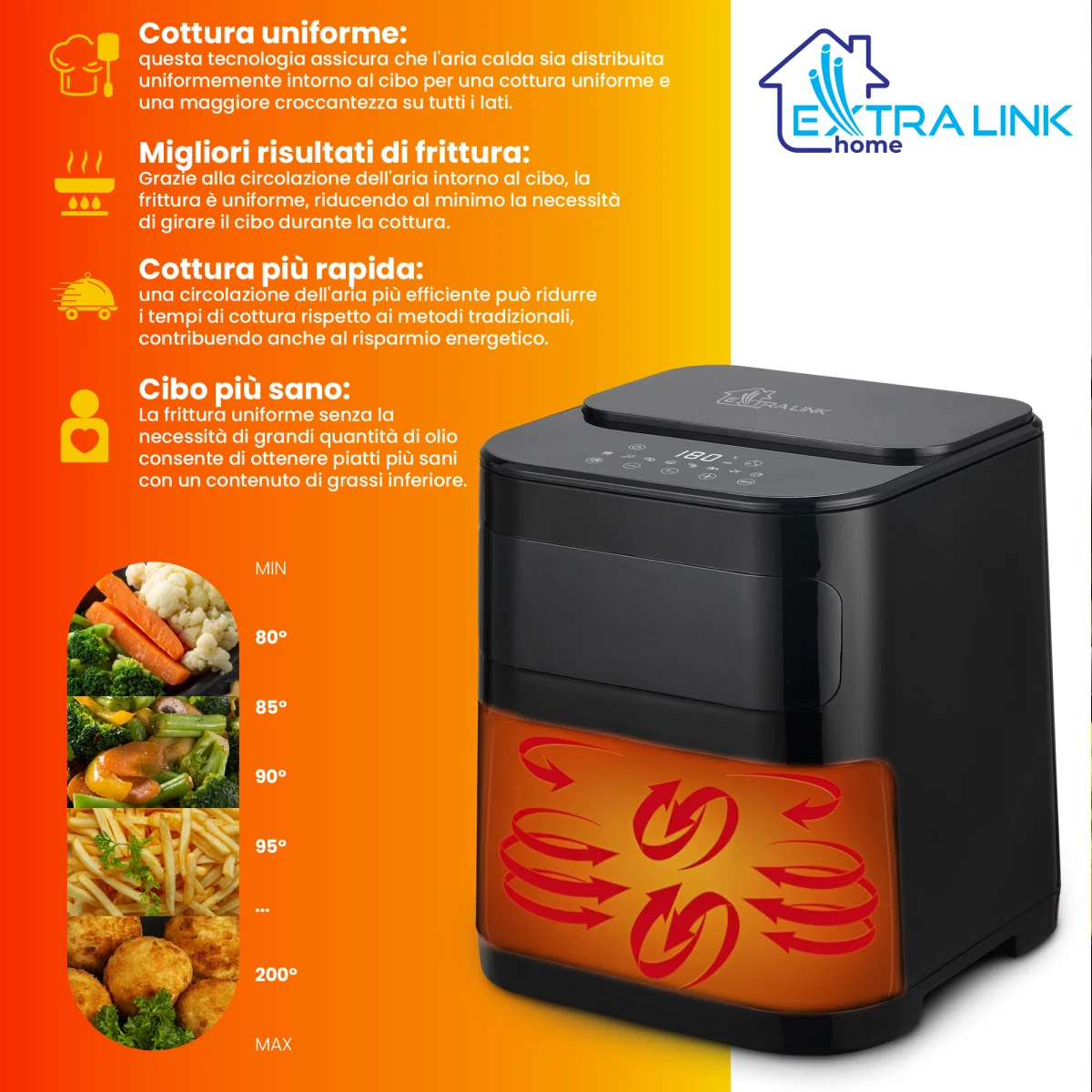 FRIGGITRICE AD ARIA EXTRALINK HOME 5,2L EU SJ-520