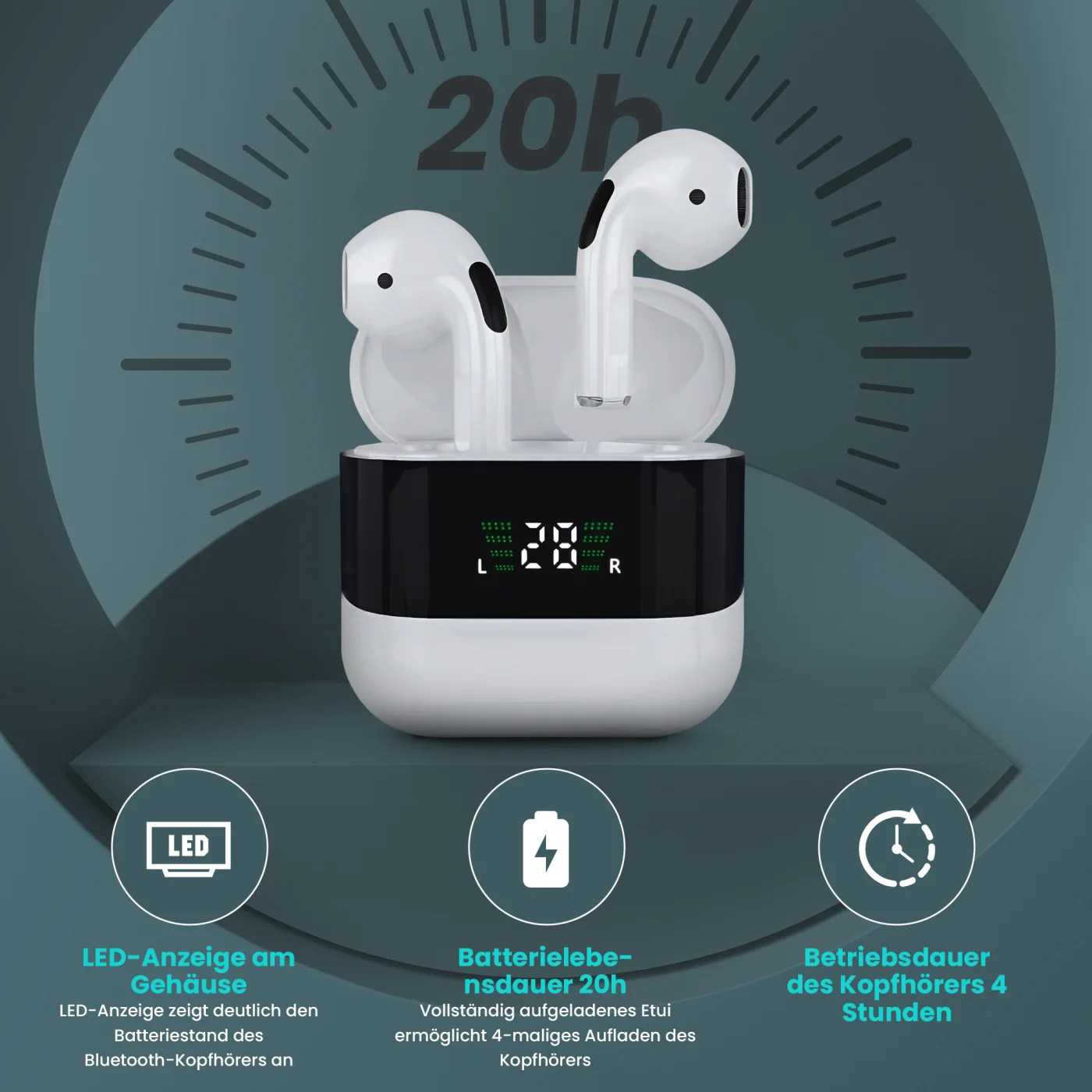 EXTRALINK LIFESTYLE KOPFHÖRER EVOSOUND V1.0 WEISS