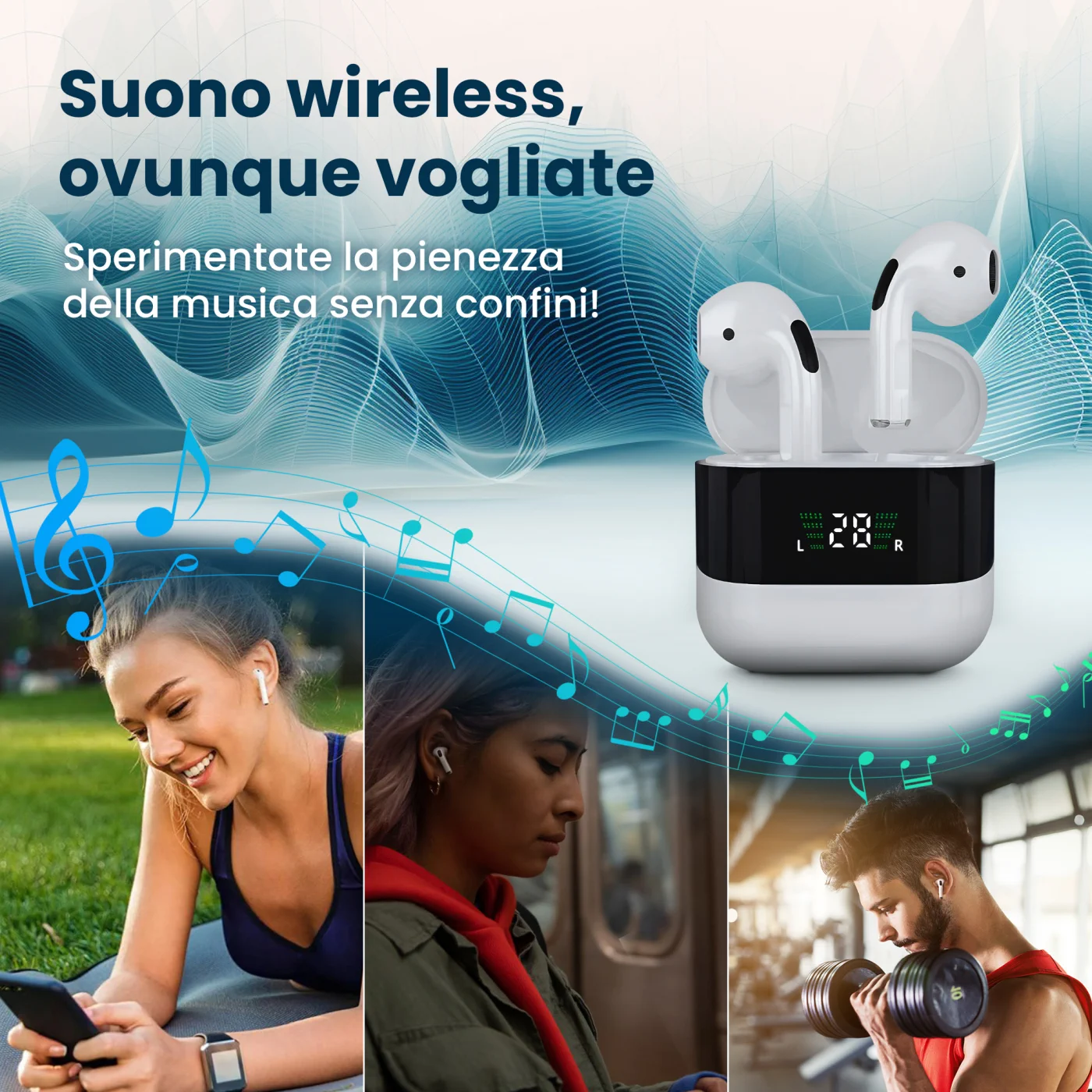 CUFFIE EXTRALINK LIFESTYLE EVOSOUND V1.0 BIANCO