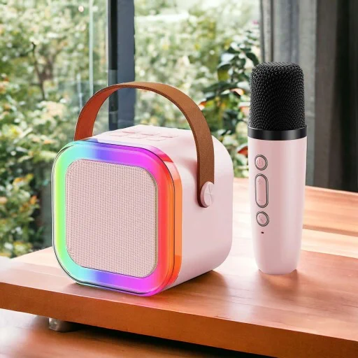 EXTRALINK ÇOCUK MİNİ KARAOKE HOPARLÖR + 1 MİKROFON PEMBE